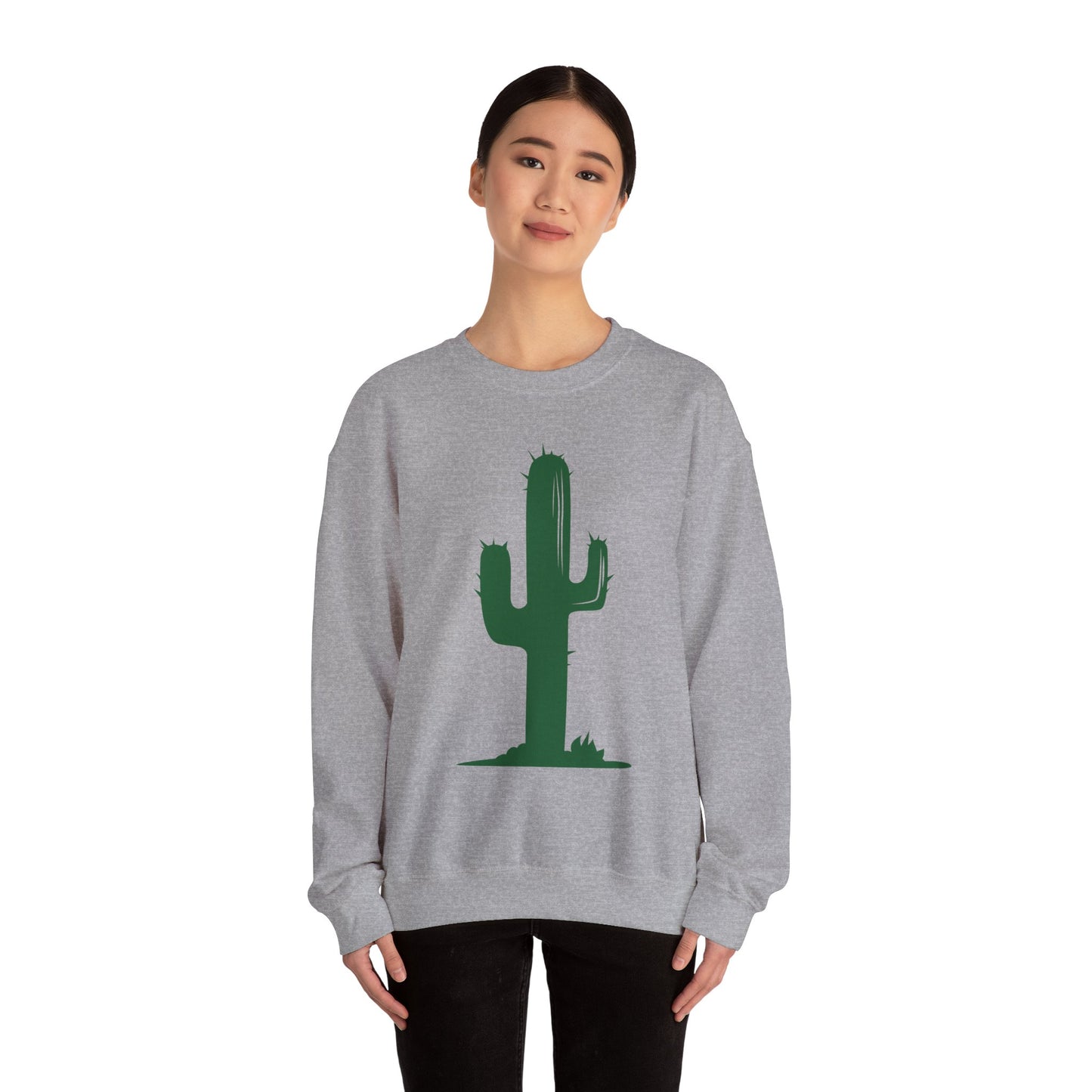 Crewneck Sweatshirt - Green Western Cactus X 300