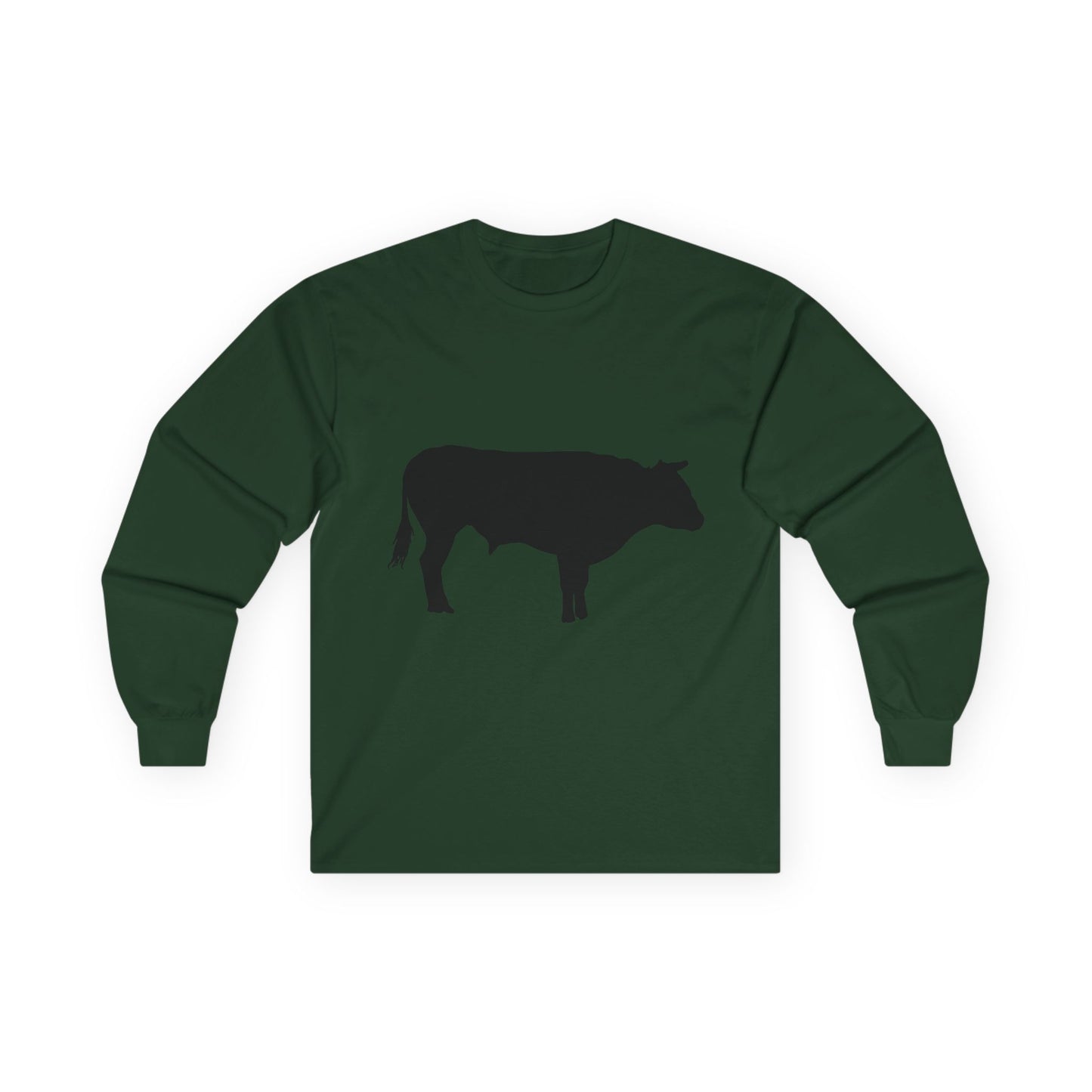 Unisex Ultra Cotton Long Sleeve Tee - Bull - Silhouette