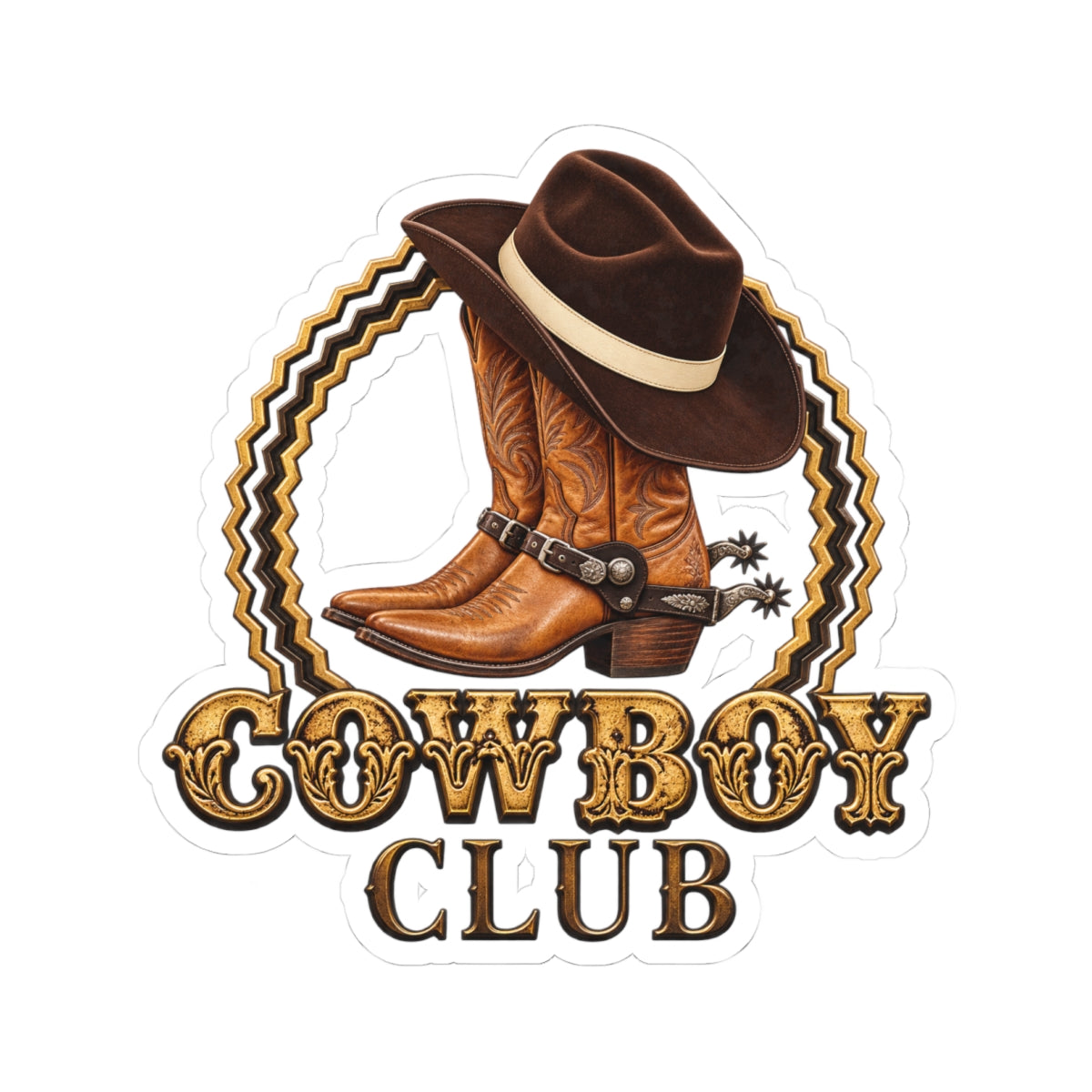 Kiss-Cut Stickers - Cowboys - Cowboy Club - Color - 3D Transparent