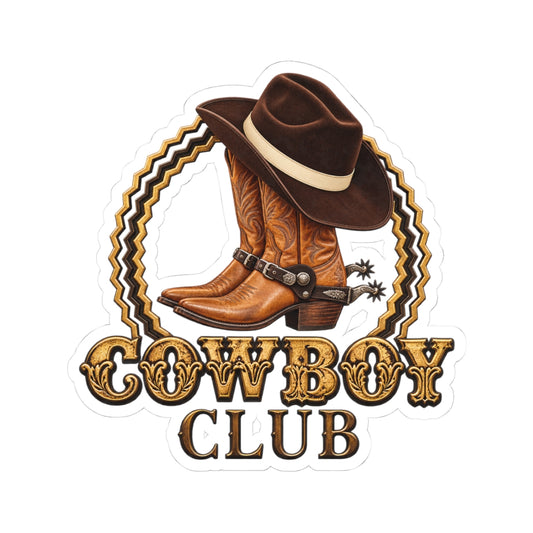 Kiss-Cut Stickers - Cowboys - Cowboy Club - Color - 3D Transparent