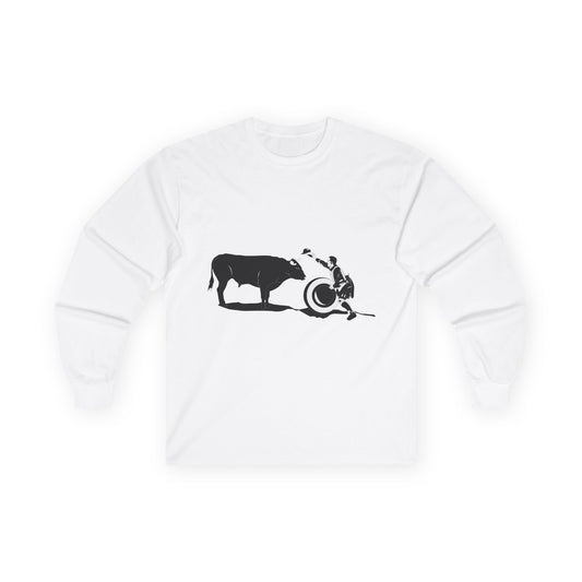 Unisex Ultra Cotton Long Sleeve Tee - Clown and Bull - BW