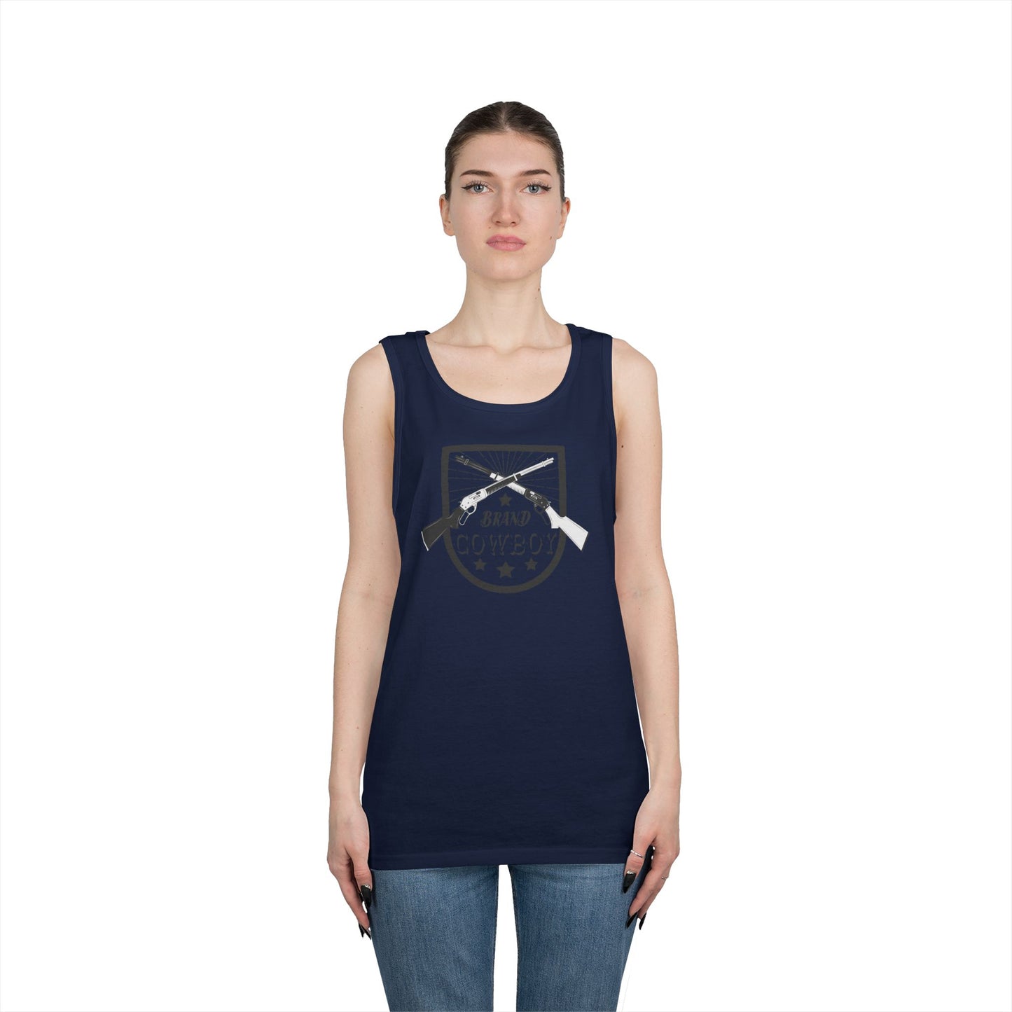 Unisex Heavy Cotton Tank Top - Brand Cowboy