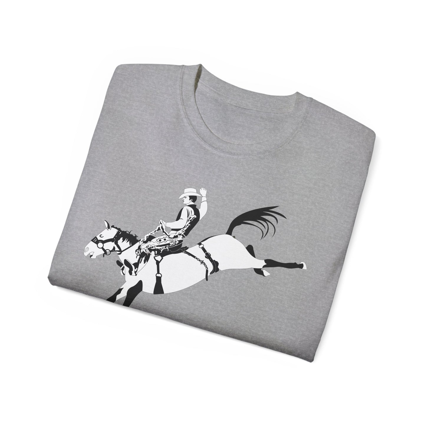 Unisex Ultra Cotton Tee - Cowboy - Bronco Buster - BW
