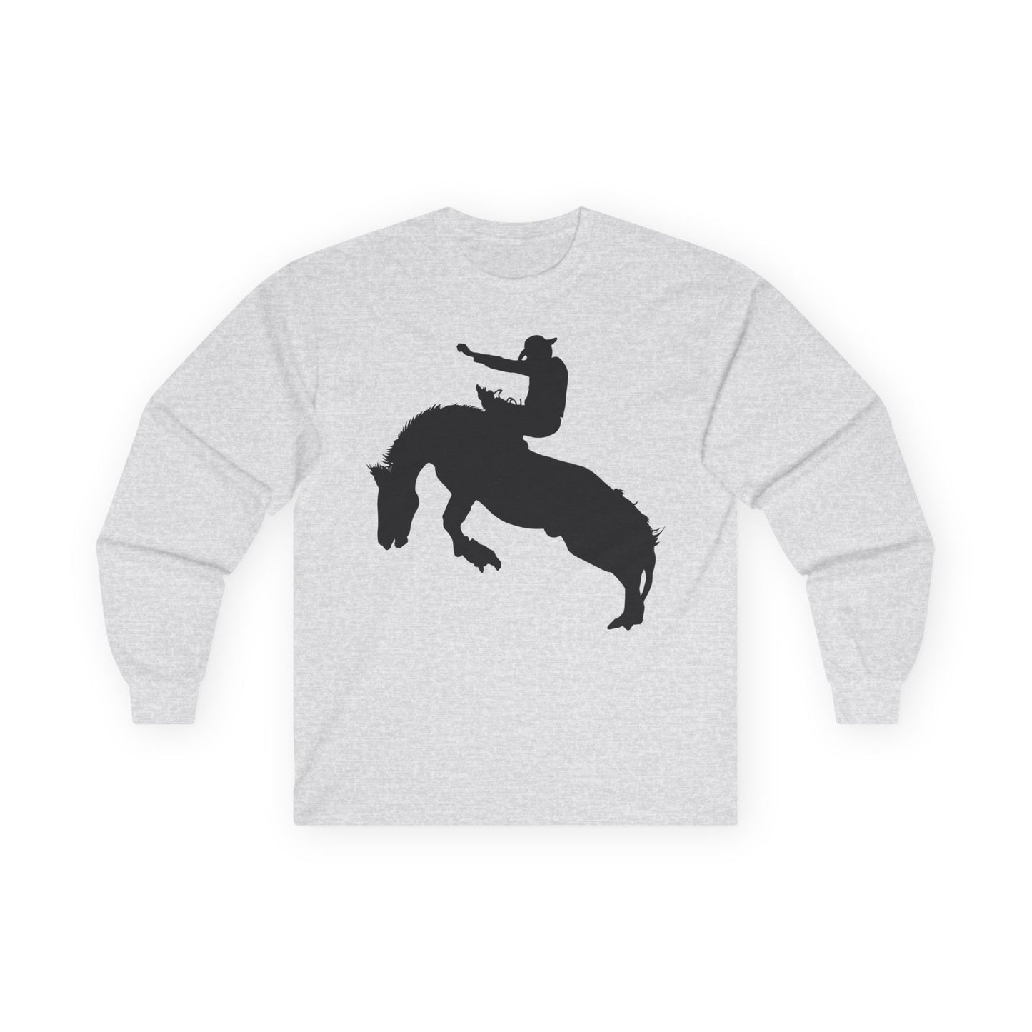 Unisex Ultra Cotton Long Sleeve Tee - Augusta - Rodeo - Silhouette