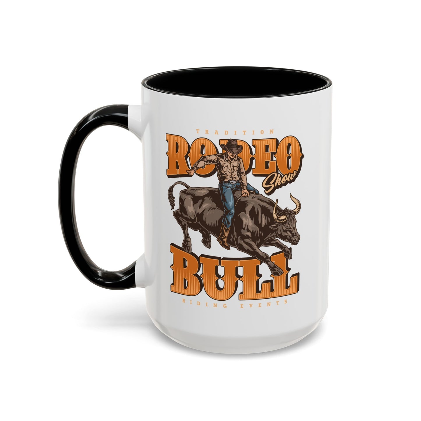 Accent Coffee Mug (11, 15oz) - Tradition Rodeo Show - Bull Riding Events