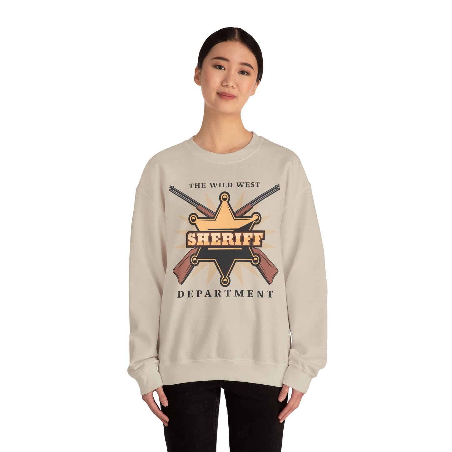 Crewneck Sweatshirt - Western Cowboy - The Wild West - Sheriff Department