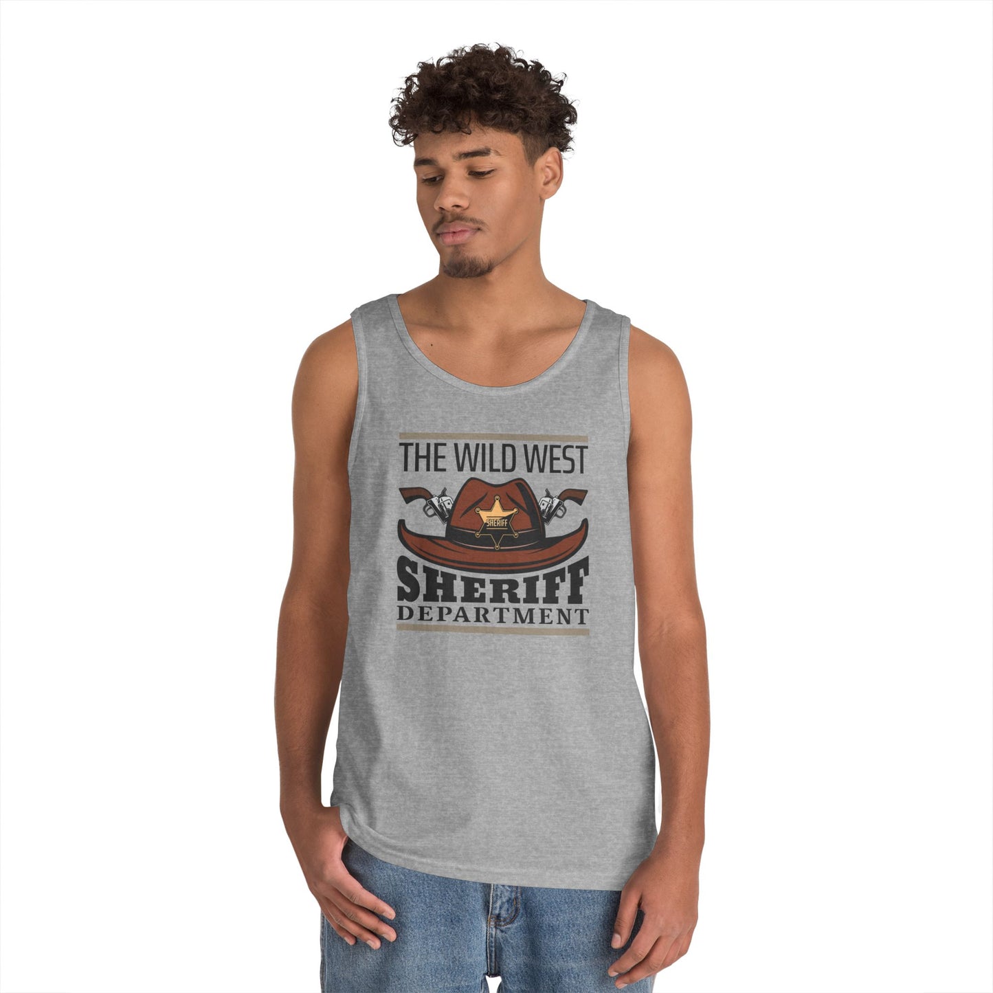 Unisex Heavy Cotton Tank Top - The Wild West - Sheriff Department