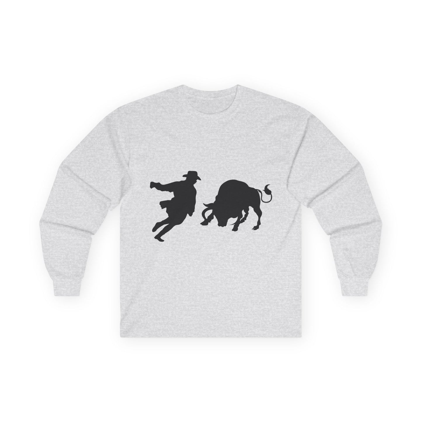 Unisex Ultra Cotton Long Sleeve Tee - Clown and Bull - Silhouette