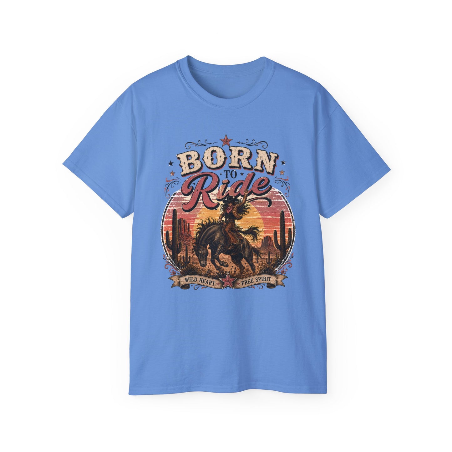 T-Shirt - Born to ride in the wild west
