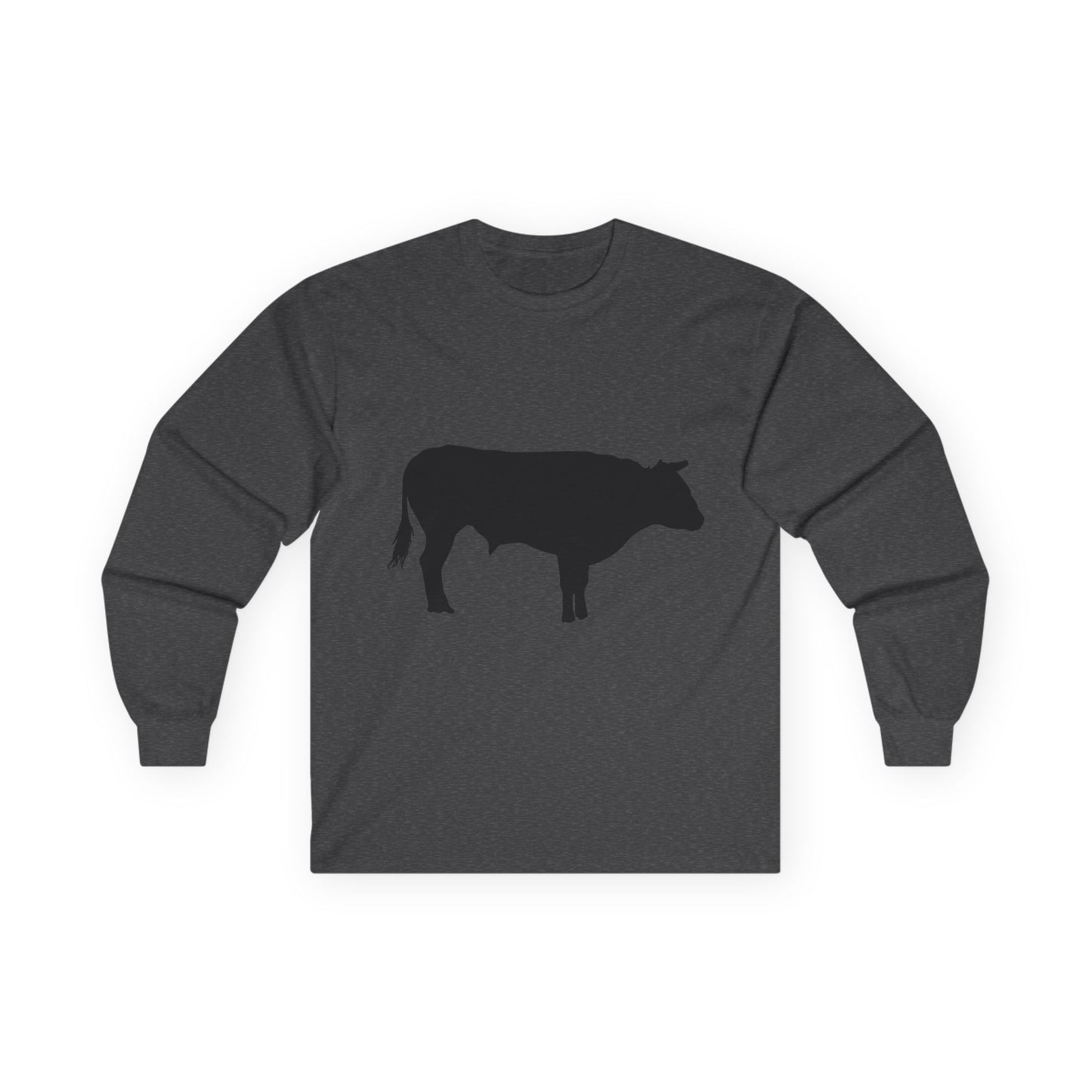 Unisex Ultra Cotton Long Sleeve Tee - Bull - Silhouette