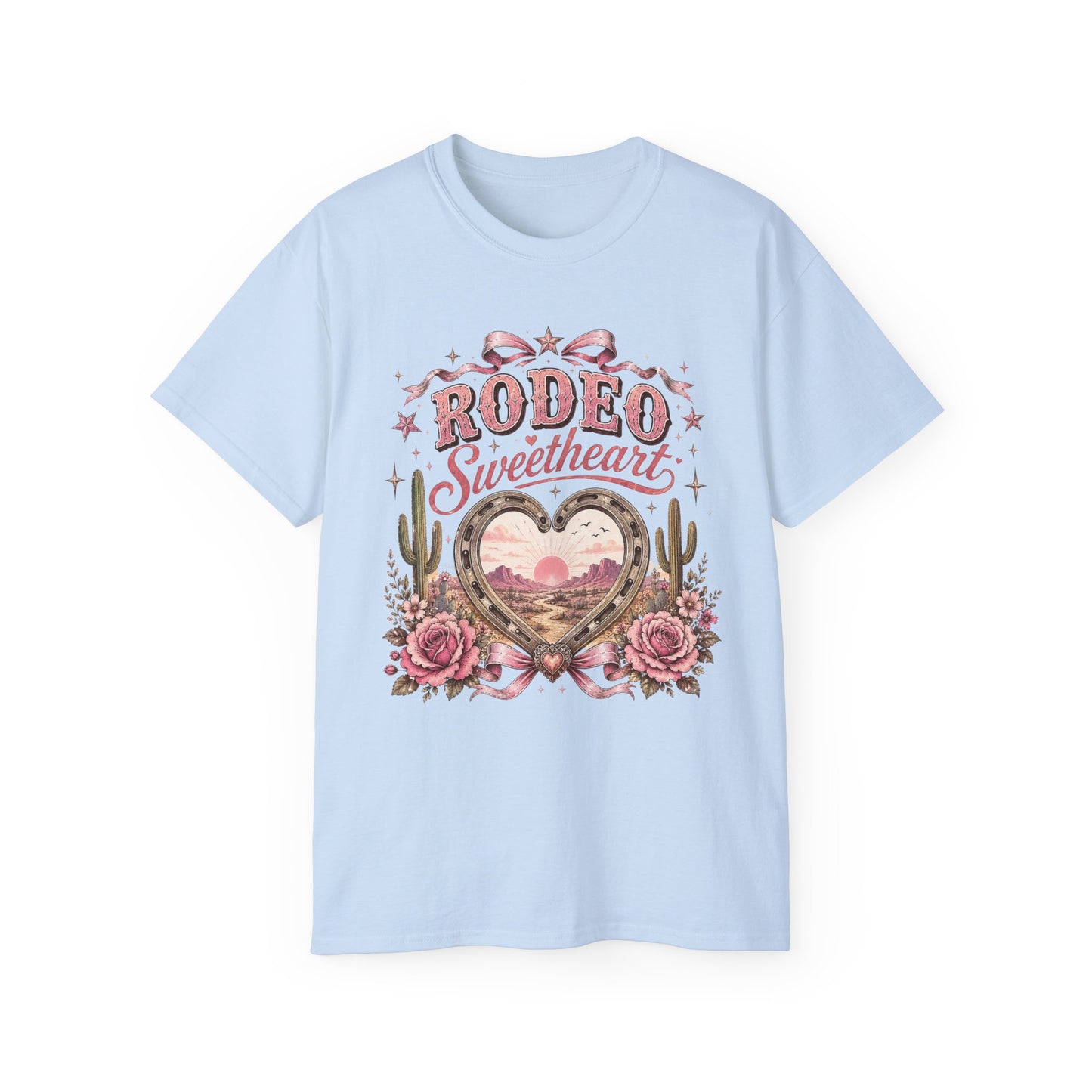 T-Shirt - Rodeo sweetheart with floral details