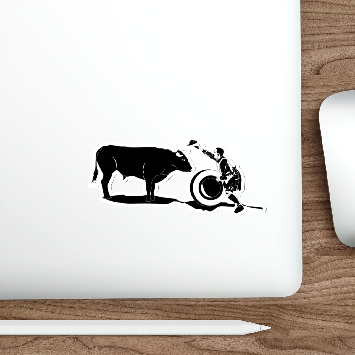 Die-cut stickers - Clown and Bull - BW