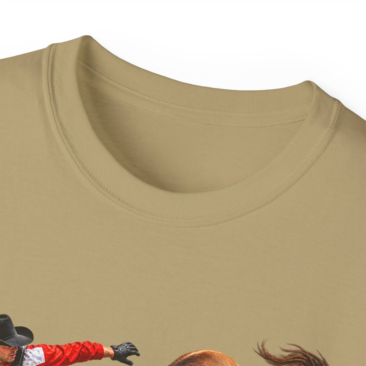 Unisex Ultra Cotton Tee - Cowboys - Bull Chasing Clown - without Text - 3D Transparent