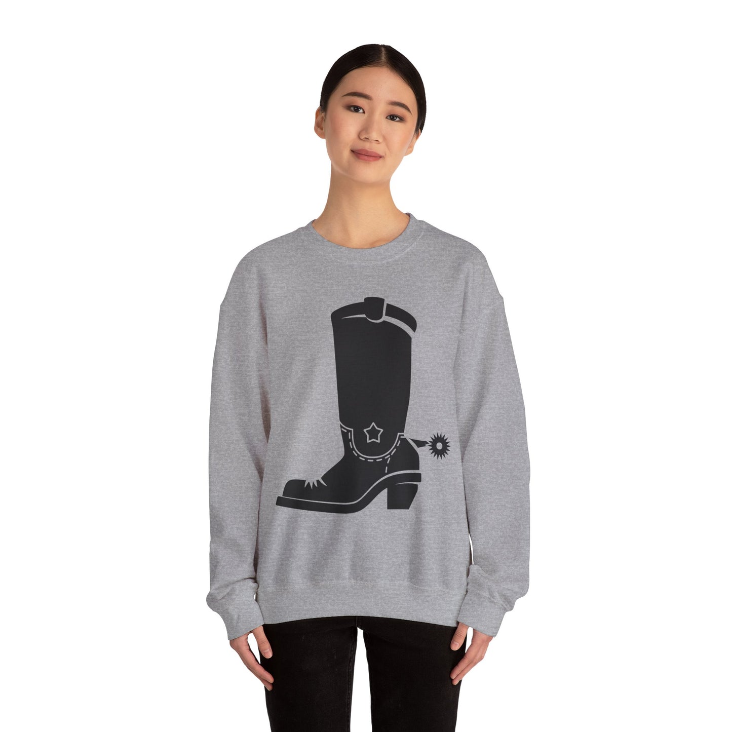 Crewneck Sweatshirt - Western Boot with Spur X 300