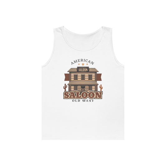 Unisex Heavy Cotton Tank Top - American Cowboy - Saloon - Wild West