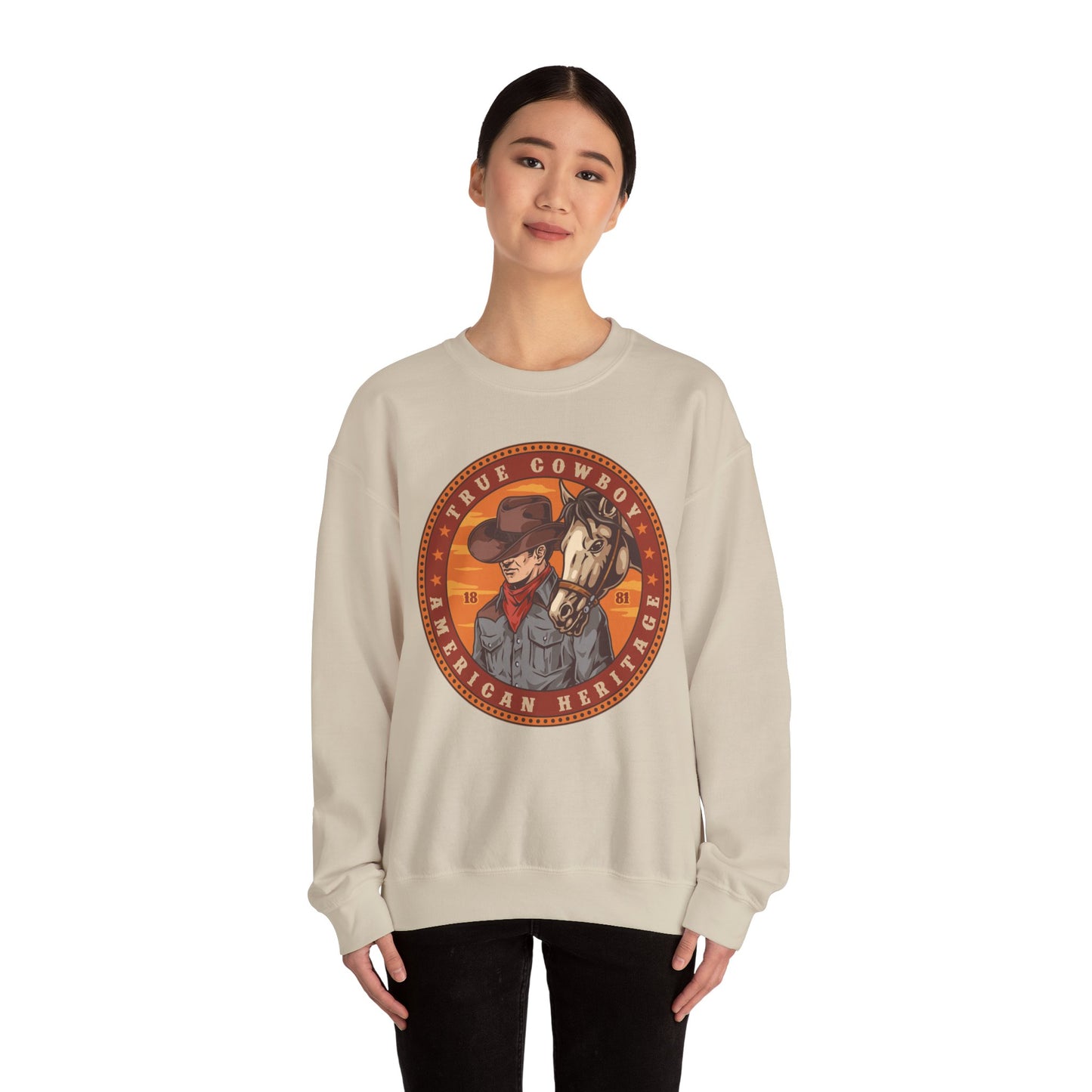 Crewneck Sweatshirt - True Cowboy - American Heritage