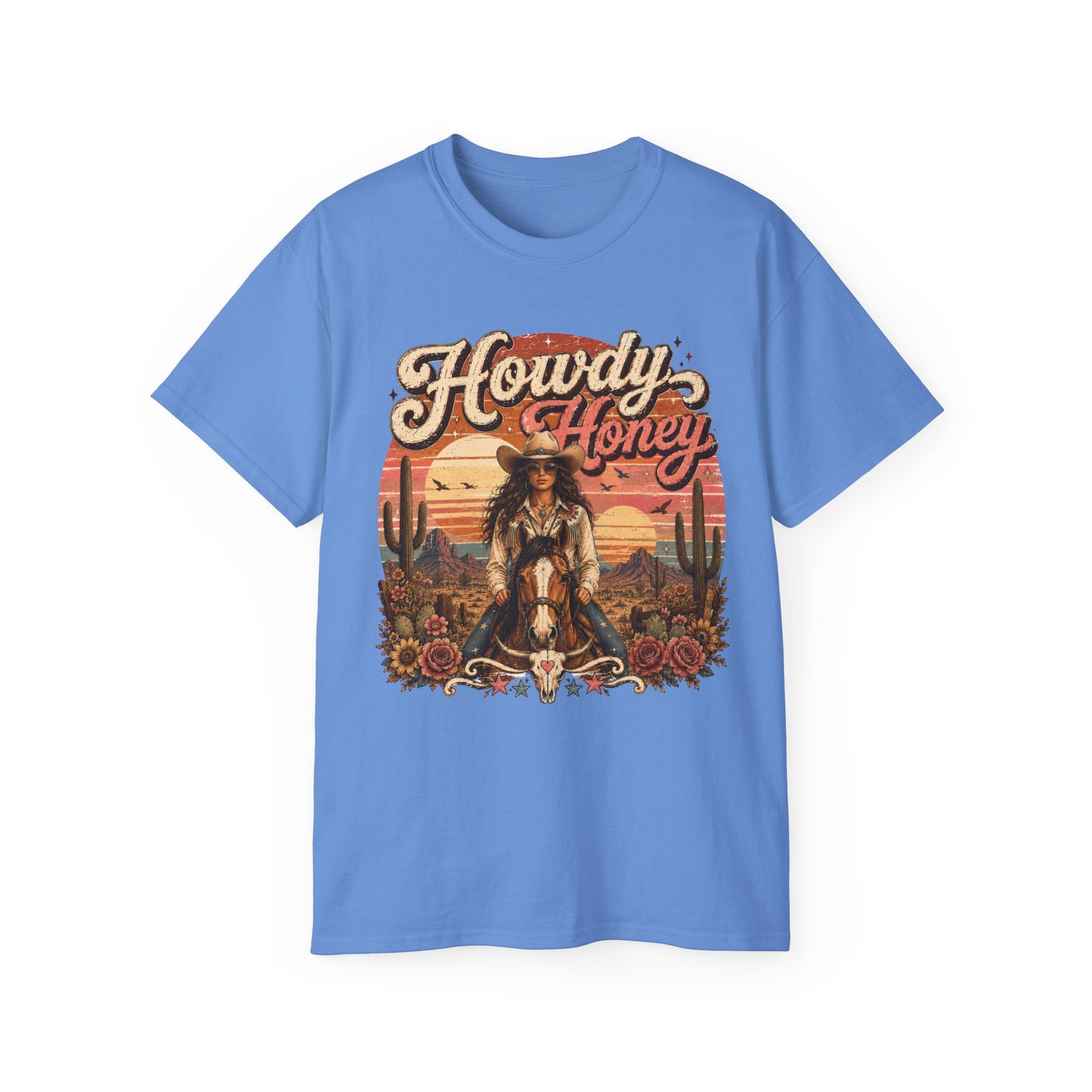 T-Shirt - Howdy honey cowgirl sunset vibes