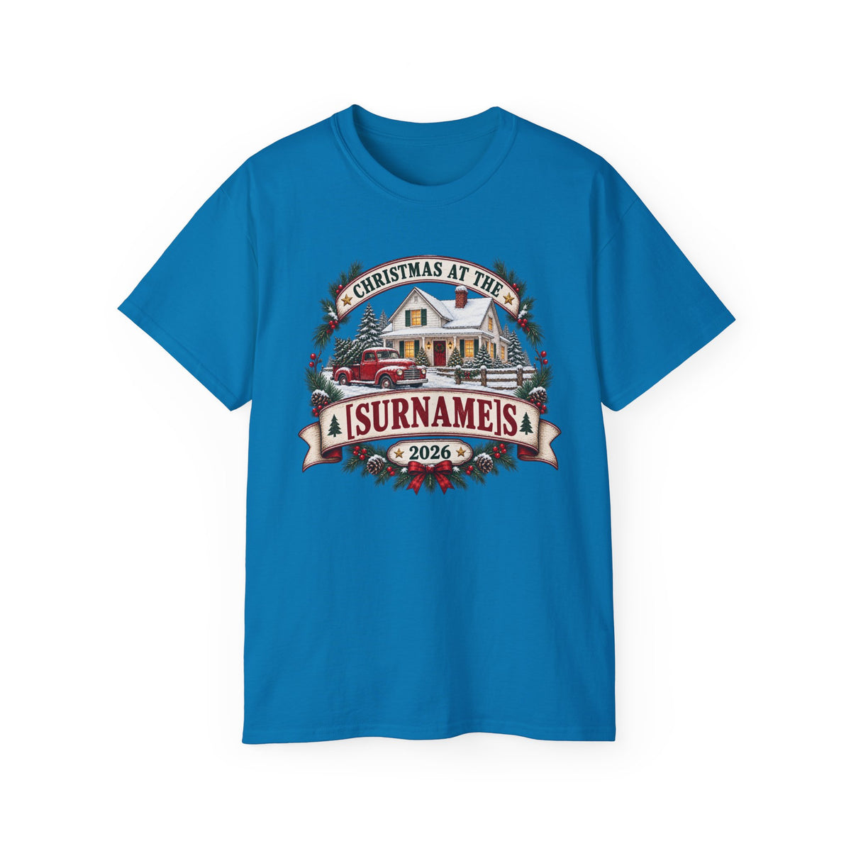 Unisex Ultra Cotton Tee - Vintage farmhouse Christmas 2026 - Free Customization