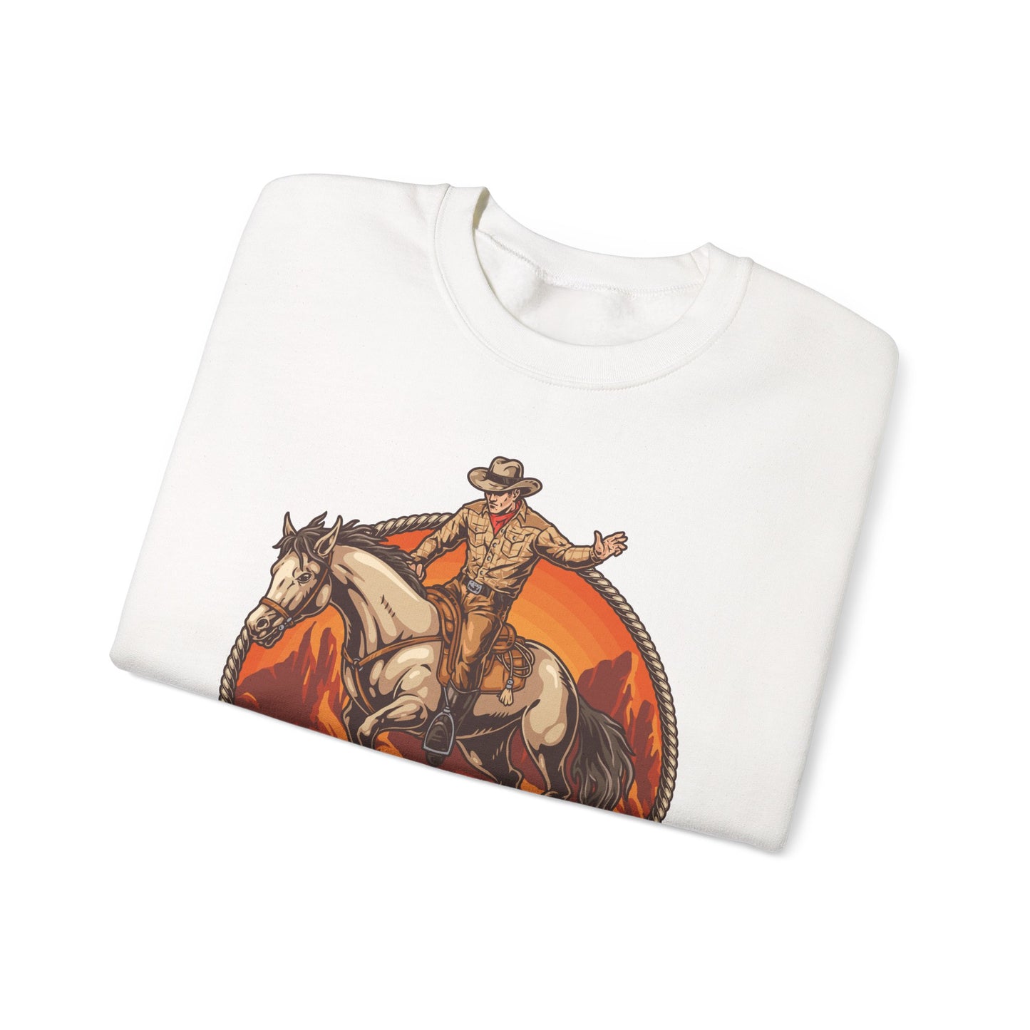 Crewneck Sweatshirt - Rodeo Cowboy - Texas