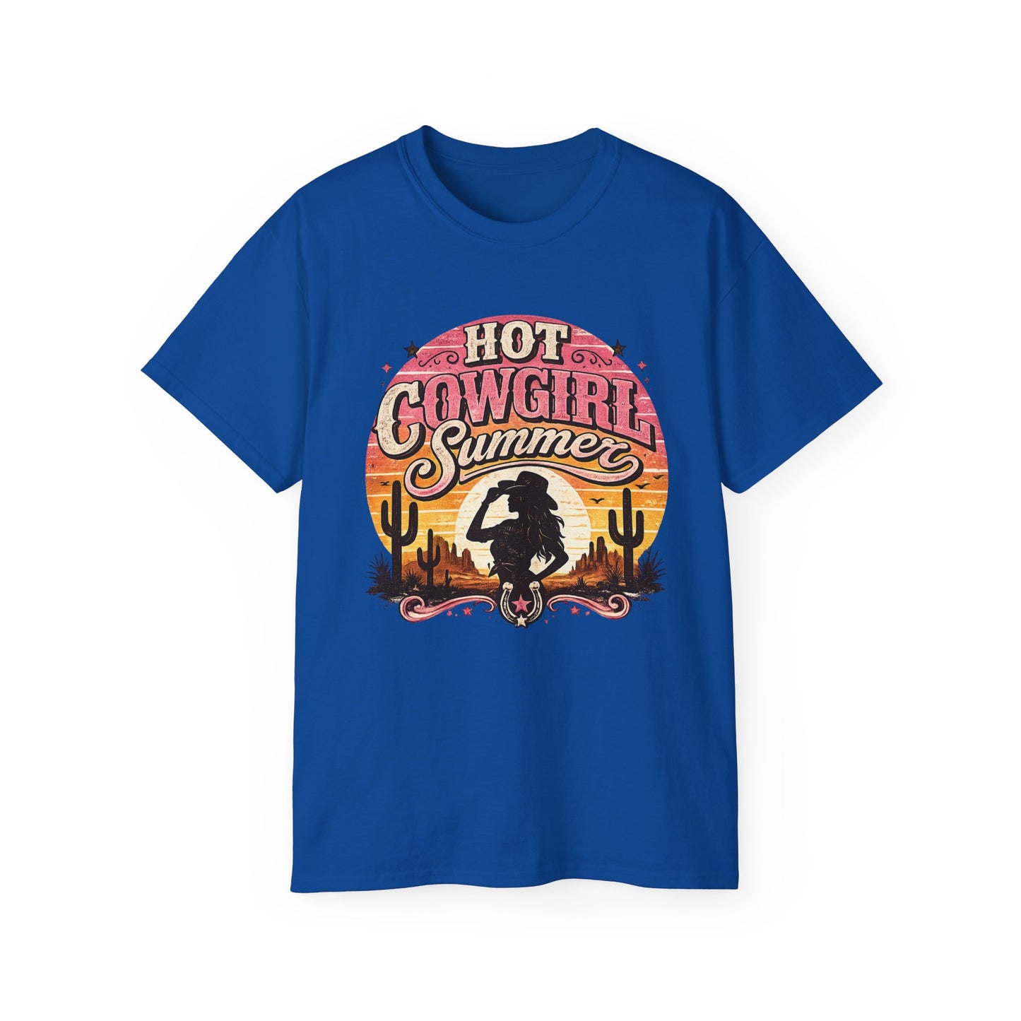 T-Shirt - Hot cowgirl summer at sunset