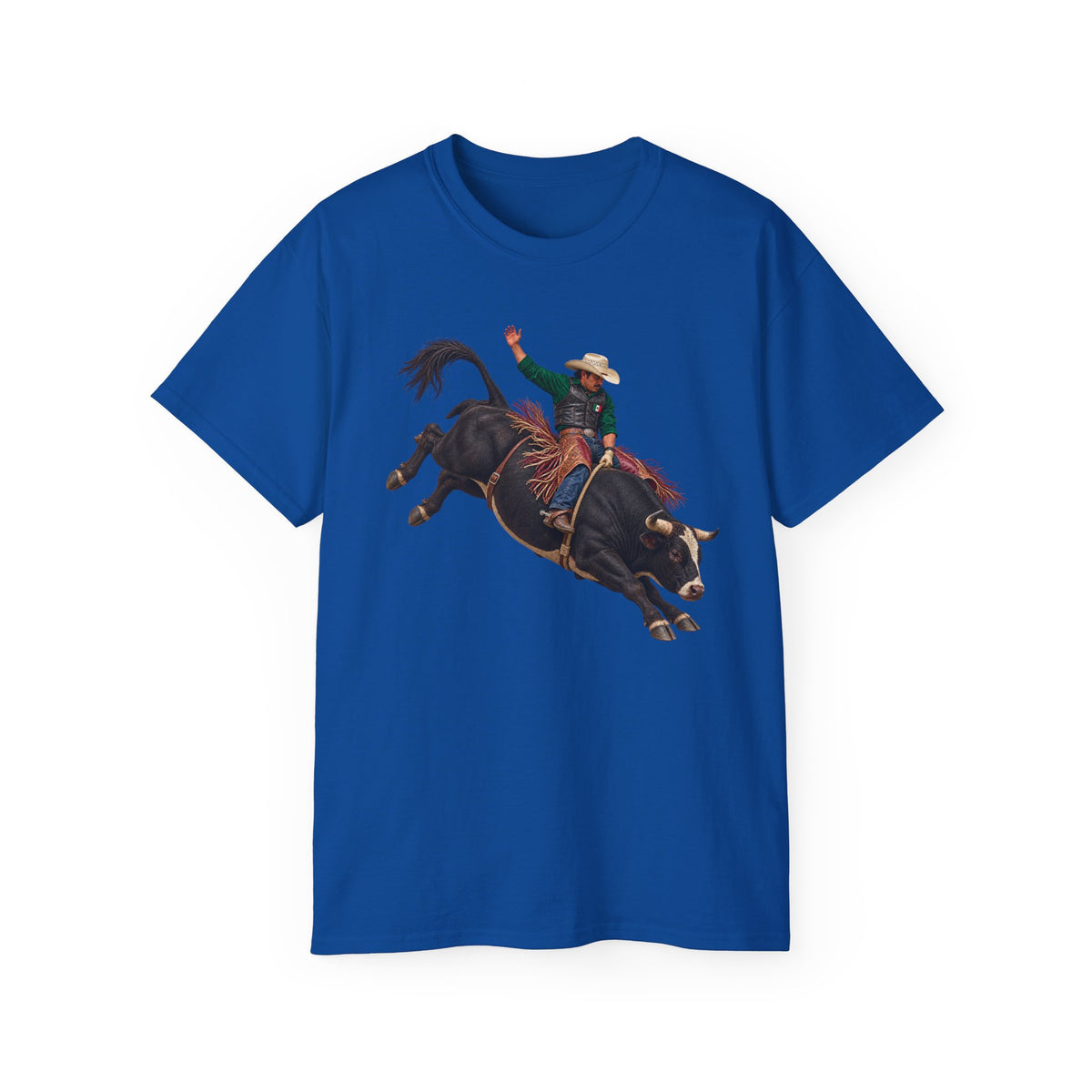 Unisex Ultra Cotton Tee - Cowboys - Bull Rider - Latino - without Text - 3D Transparent