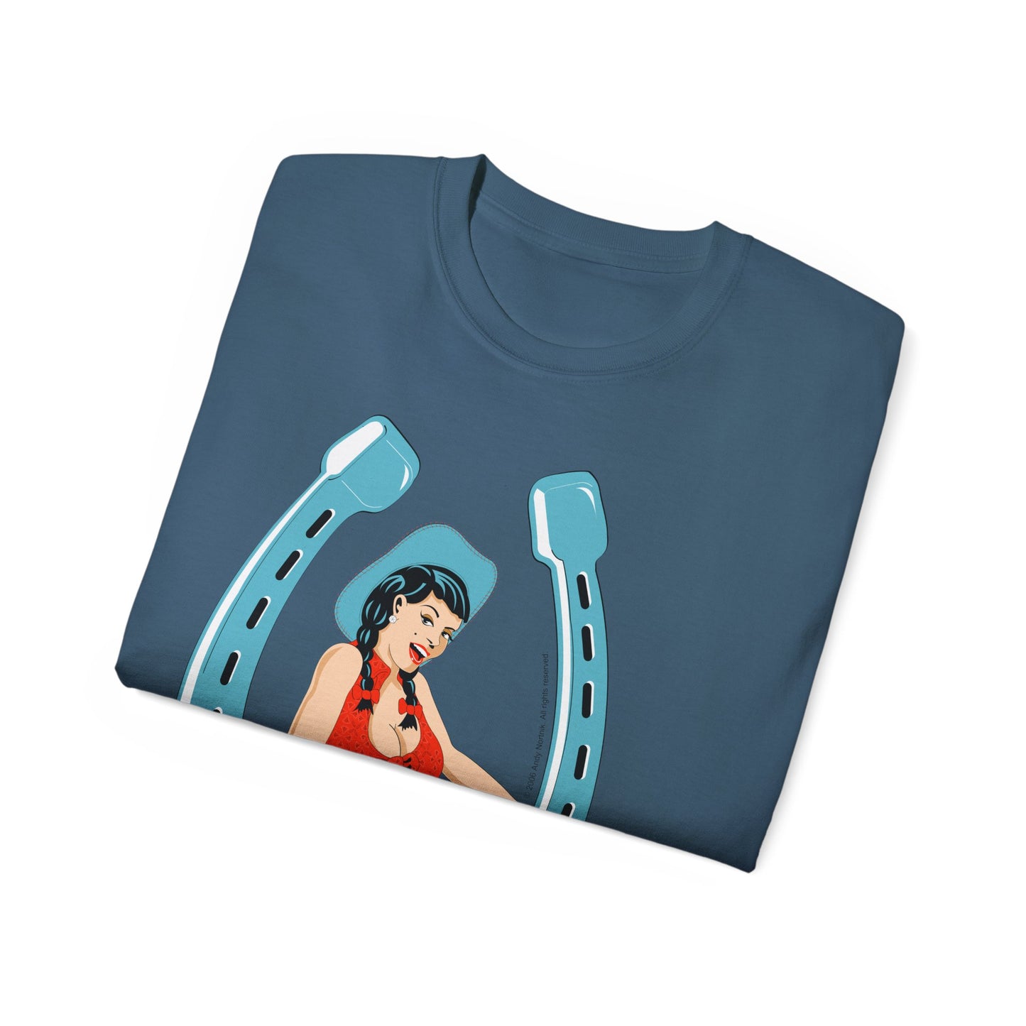 Unisex Ultra Cotton Tee - Sexy Cowgirl Luck - Lady Luck