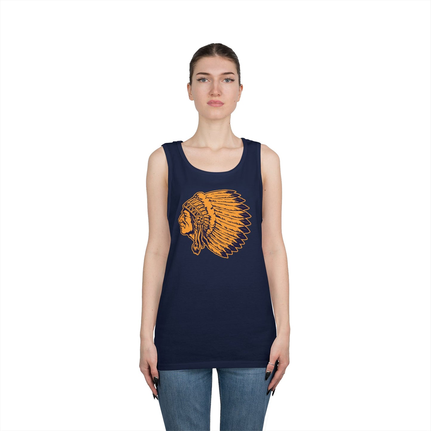 Unisex Heavy Cotton Tank Top - Indian Chief