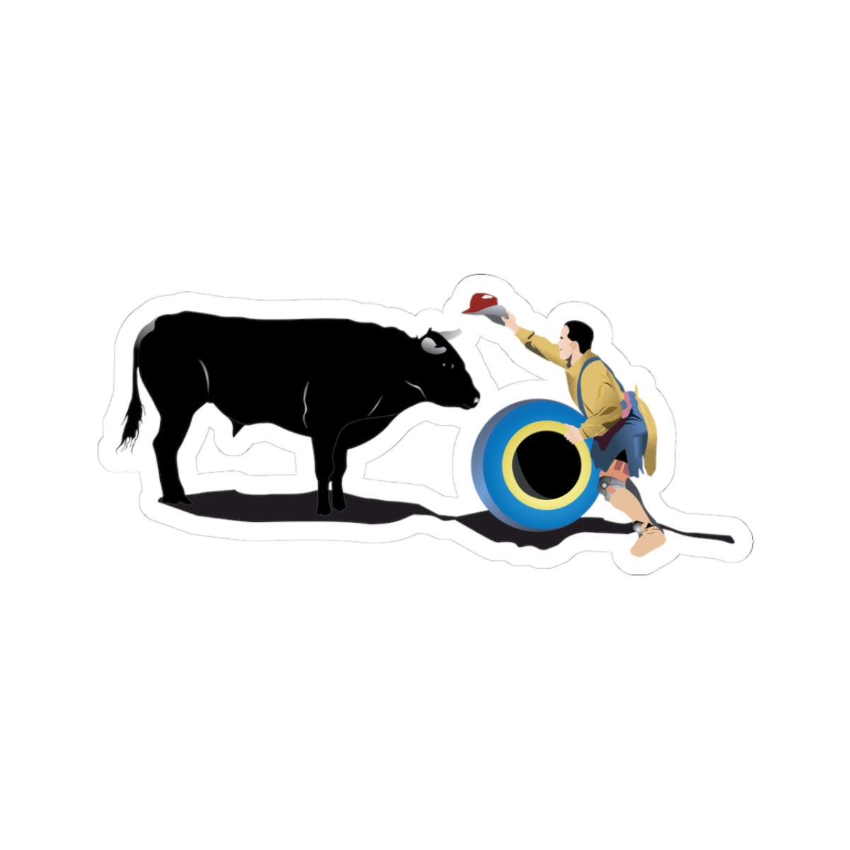 Kiss-Cut Stickers - Clown and Bull