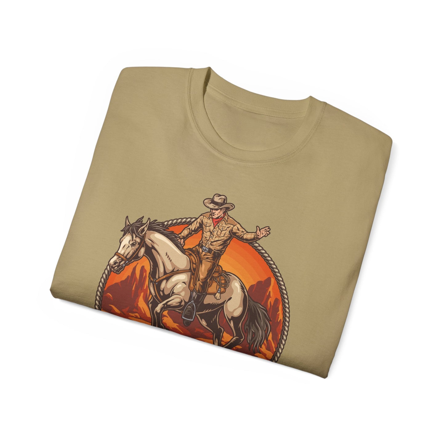 Western Rodeo Cowboy Tee - Fun Casual Shirt for Rodeo Fans, Gift for Country Lovers, Festival Outfit, Everyday Wear, Rodeo Apparel - Rodeo Cowboy - Texas