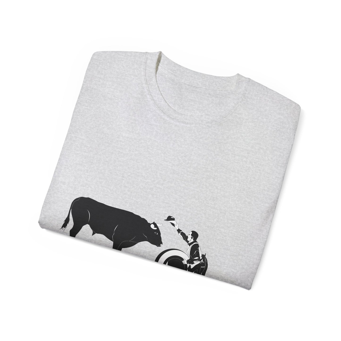 Unisex Ultra Cotton Tee - Clown and Bull - BW