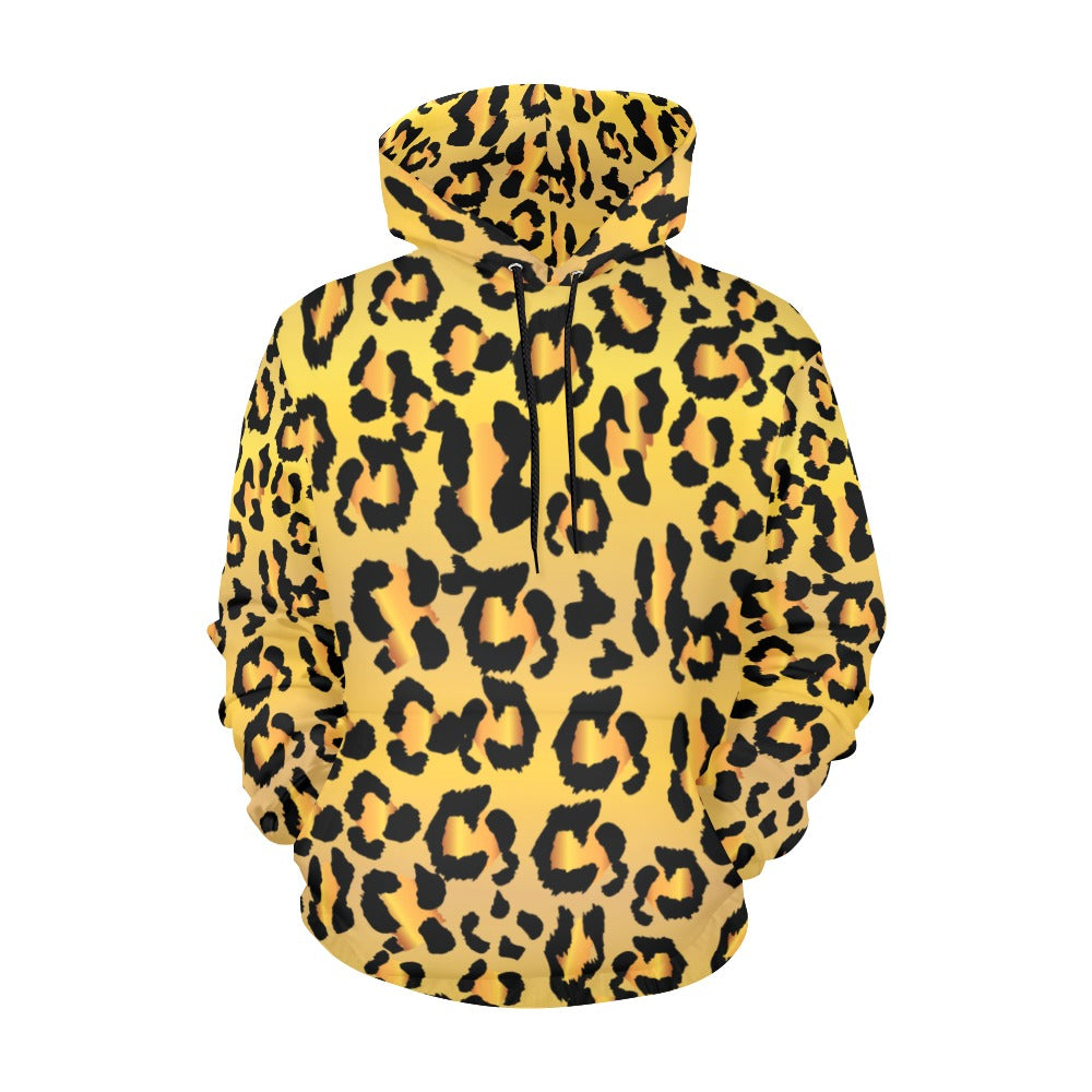 Leopard Camouflage V3 Men's All Over Print Hoodie (USA Size) (Model H13)