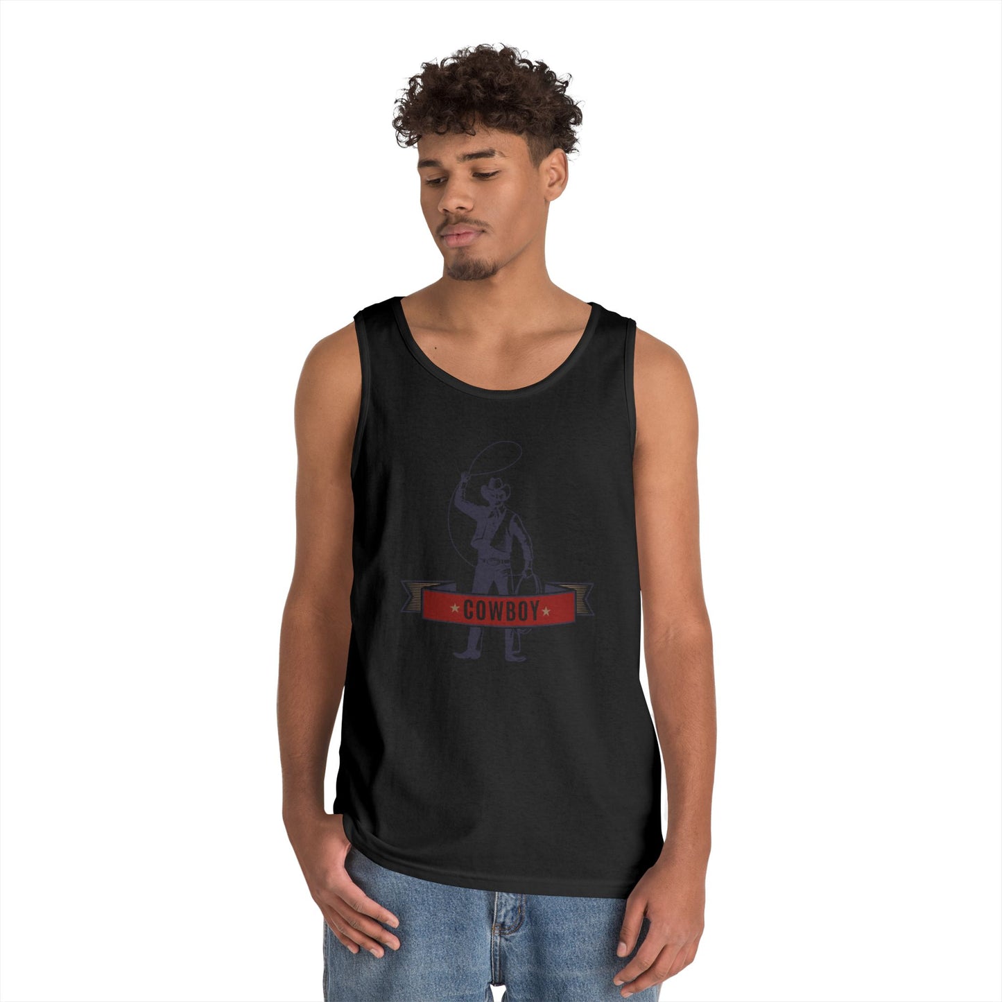 Unisex Heavy Cotton Tank Top - Cowboy - The Wild West