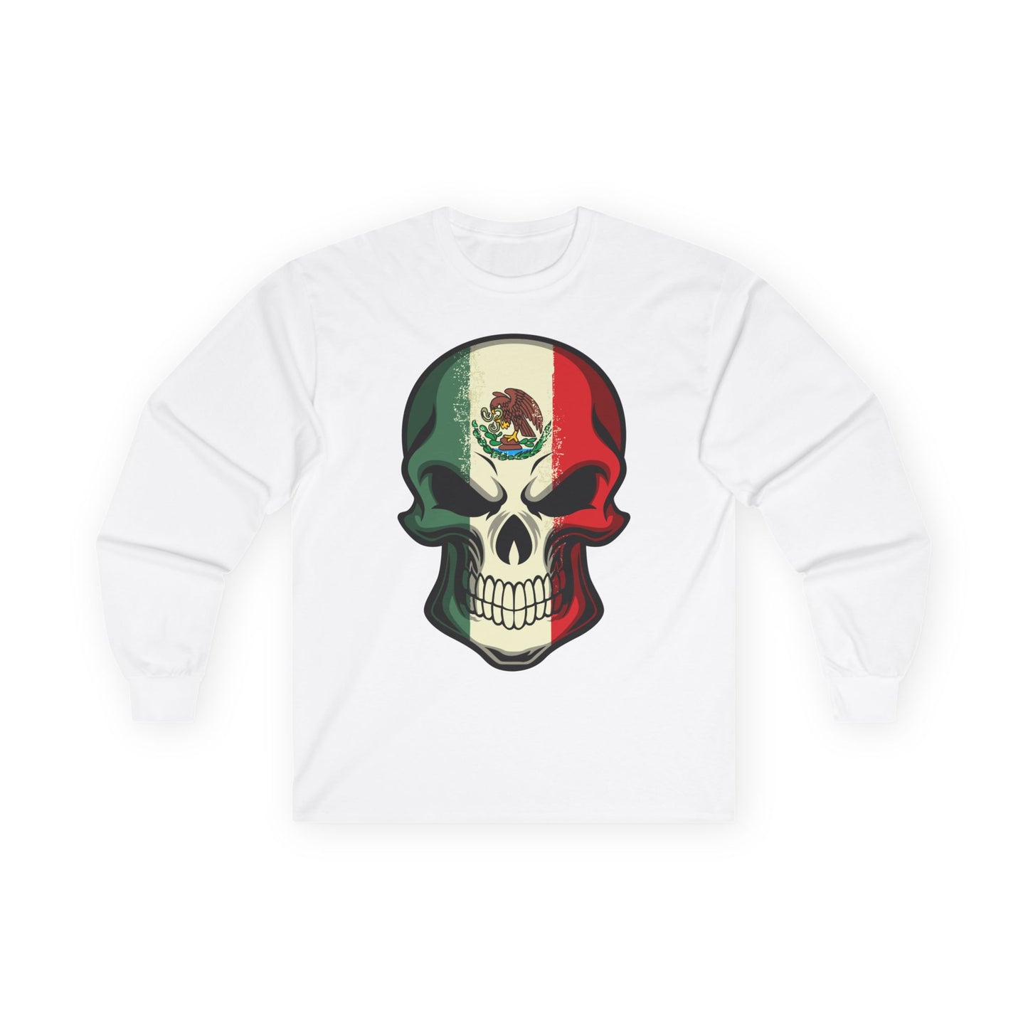 Unisex Ultra Cotton Long Sleeve Tee - Mexican Skull