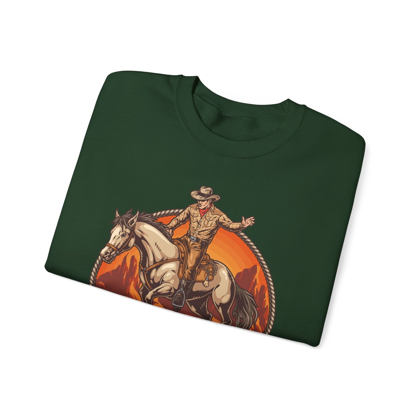 Crewneck Sweatshirt - Rodeo Cowboy - Texas