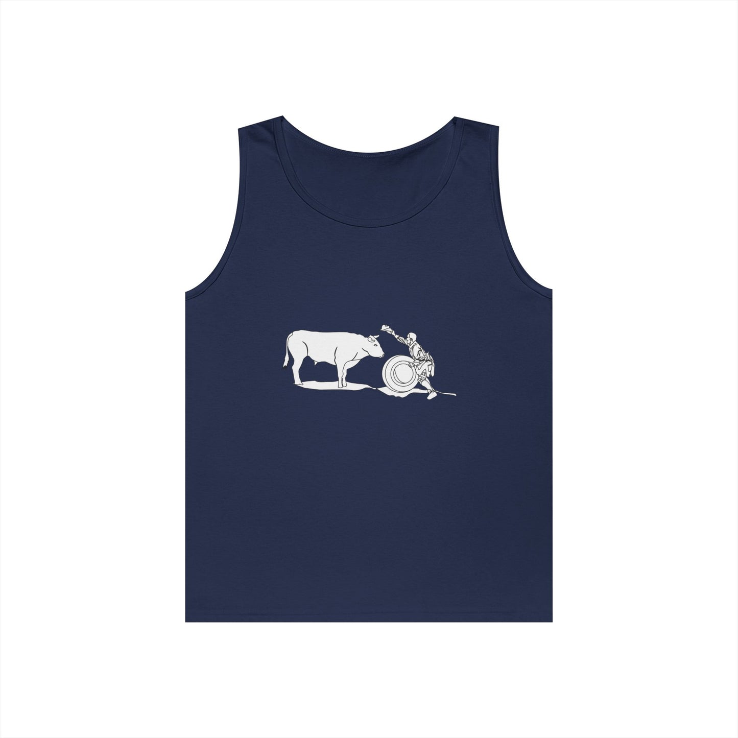 Unisex Heavy Cotton Tank Top - Clown and Bull - LA