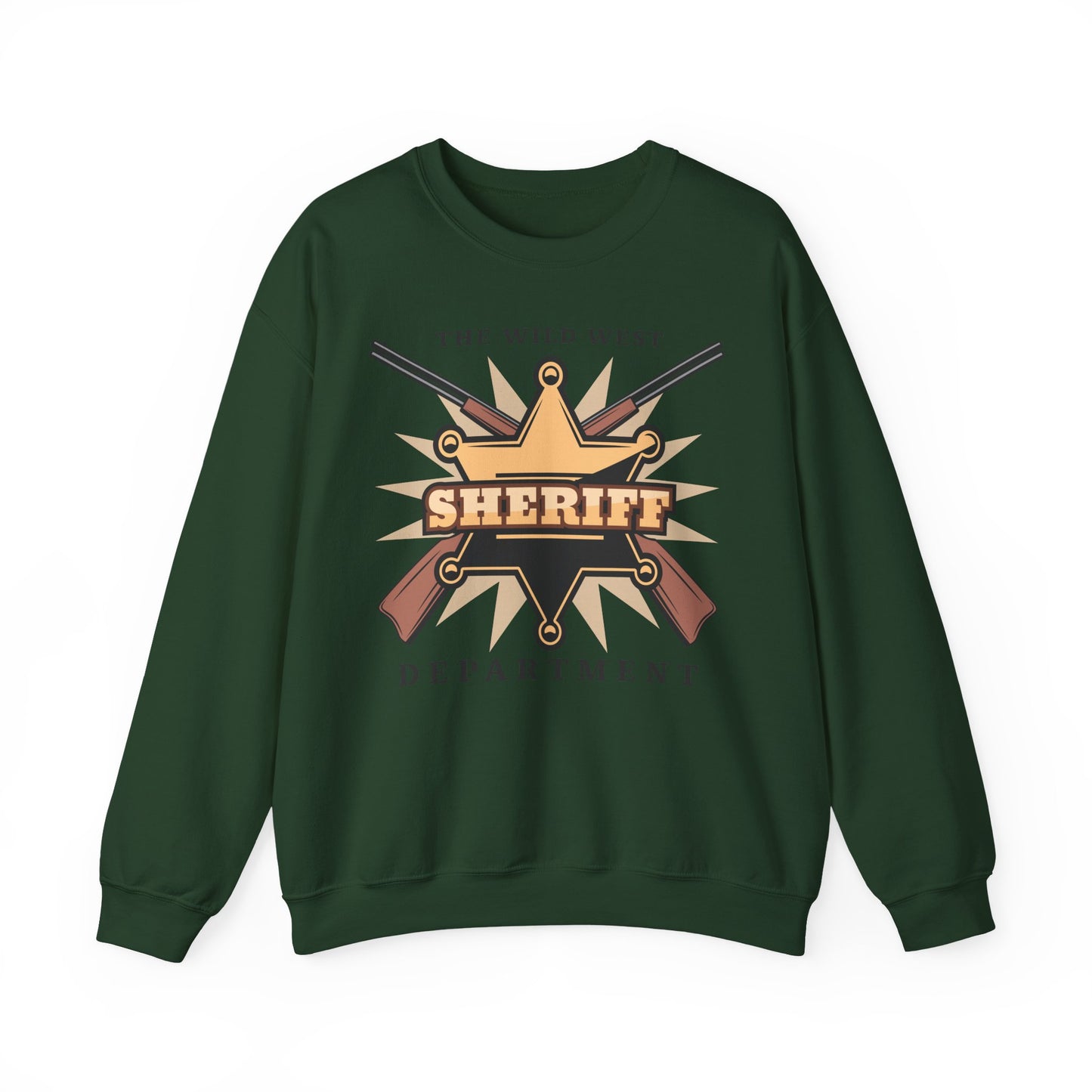 Crewneck Sweatshirt - Western Cowboy - The Wild West - Sheriff Department