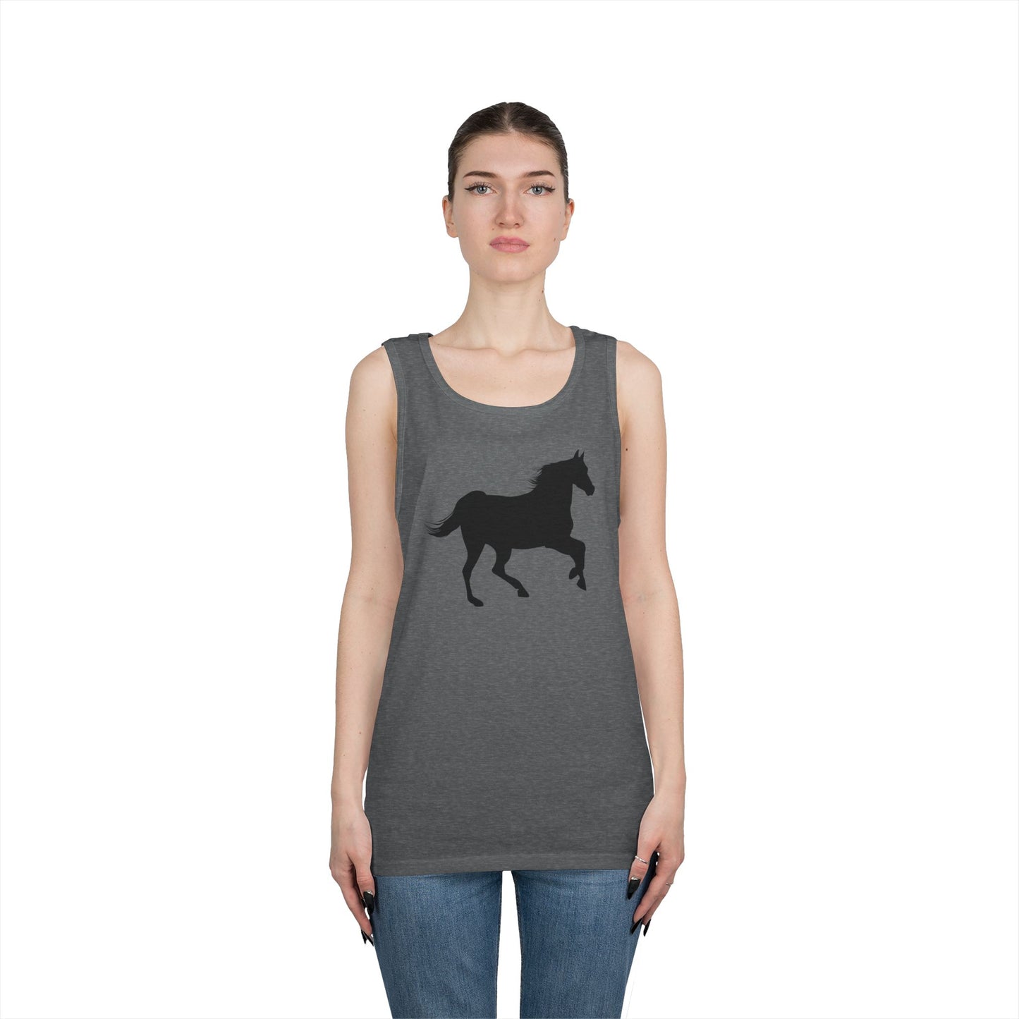 Unisex Heavy Cotton Tank Top - Wild Horse - Prancing X 300