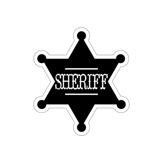 Die-cut stickers - Sheriff Badge w Txt Sheriff X 300