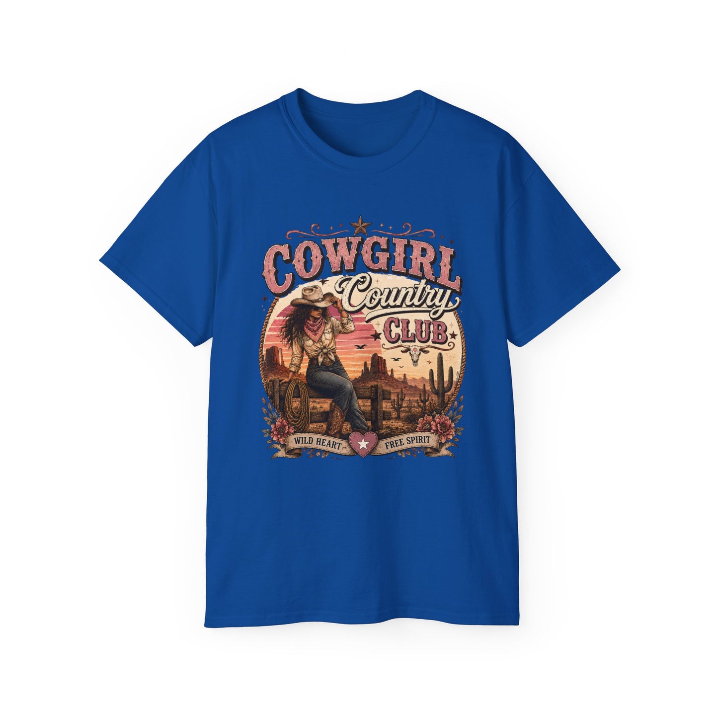 T-Shirt - Cowgirl country club emblem