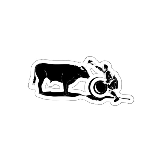 Die-cut stickers - Clown and Bull - BW
