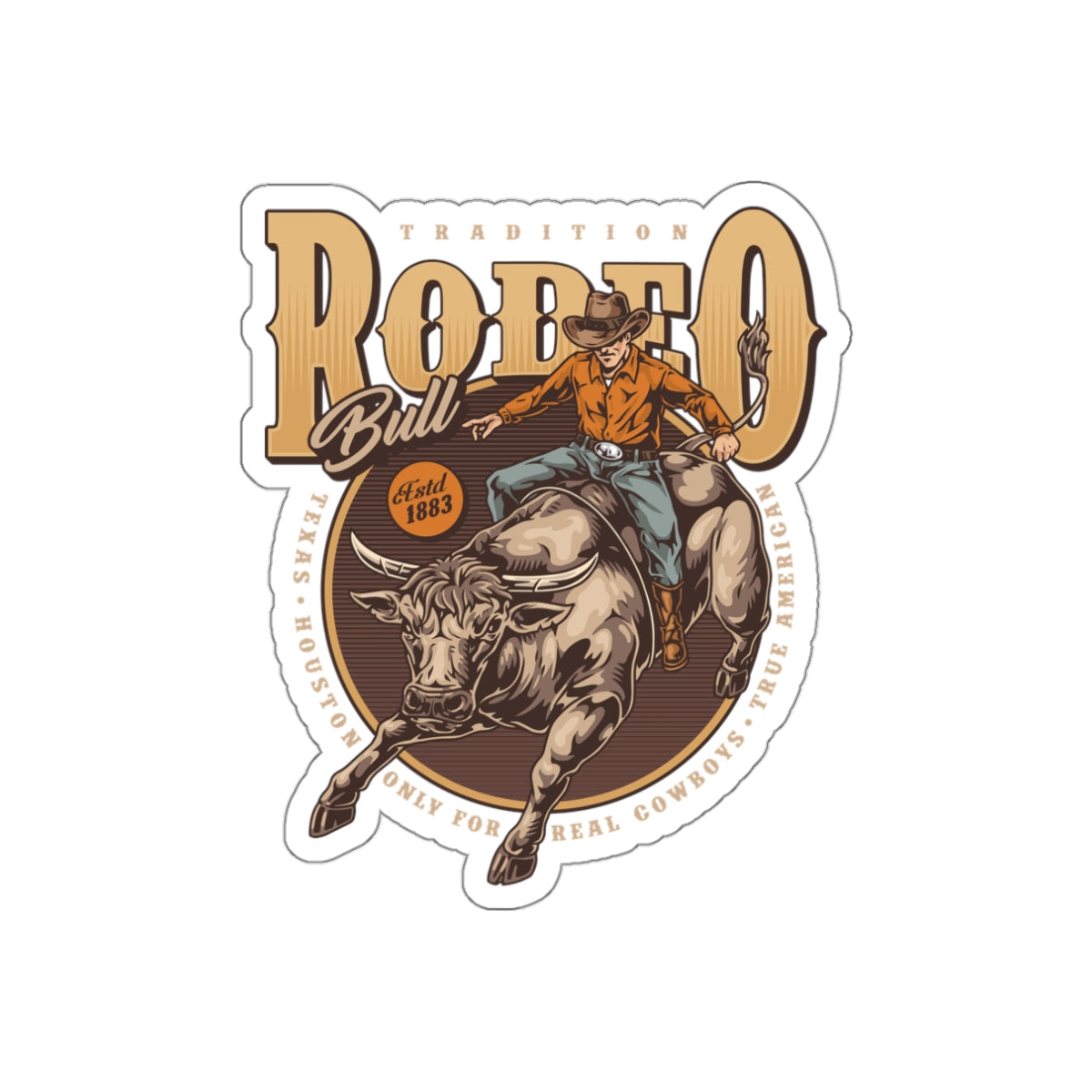 Die-cut stickers - Tradition Rodeo Bull - Real Cowboys
