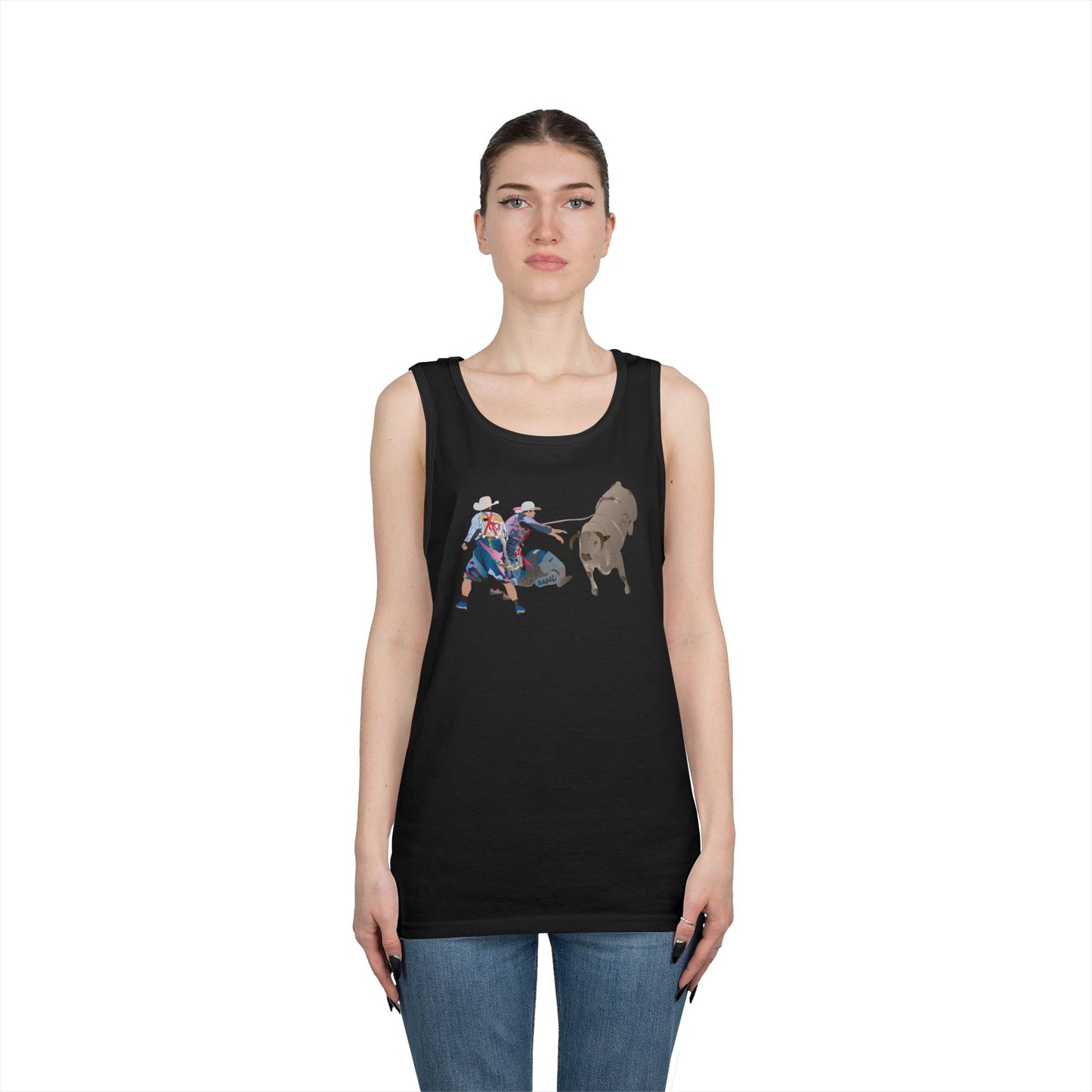Unisex Heavy Cotton Tank Top - Clowns and Bull