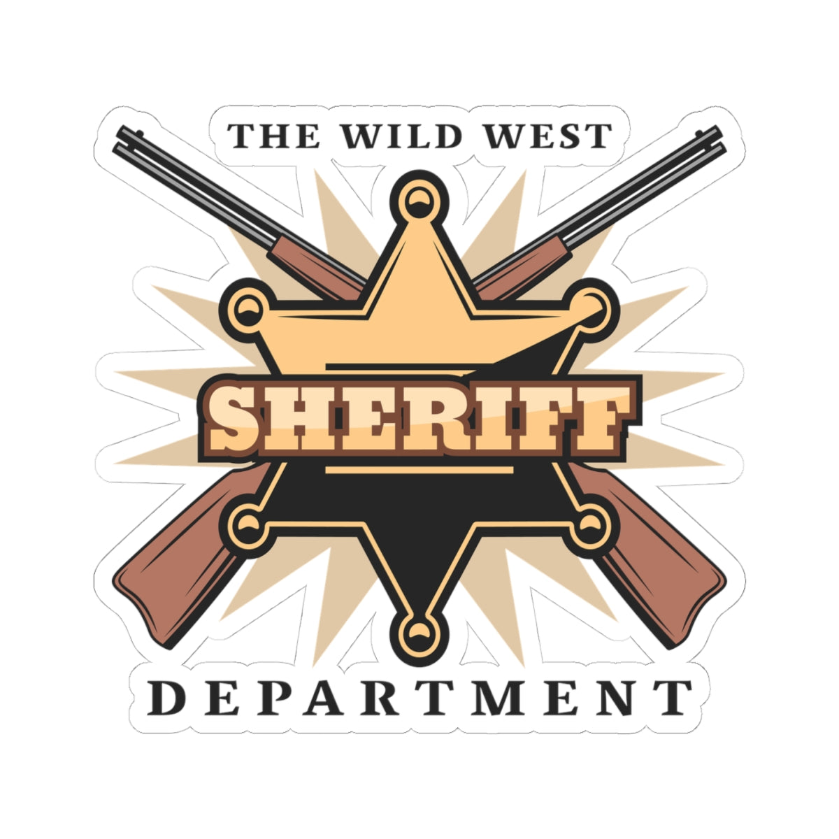 Kiss-Cut Stickers - Western Cowboy - The Wild West - Sheriff Department