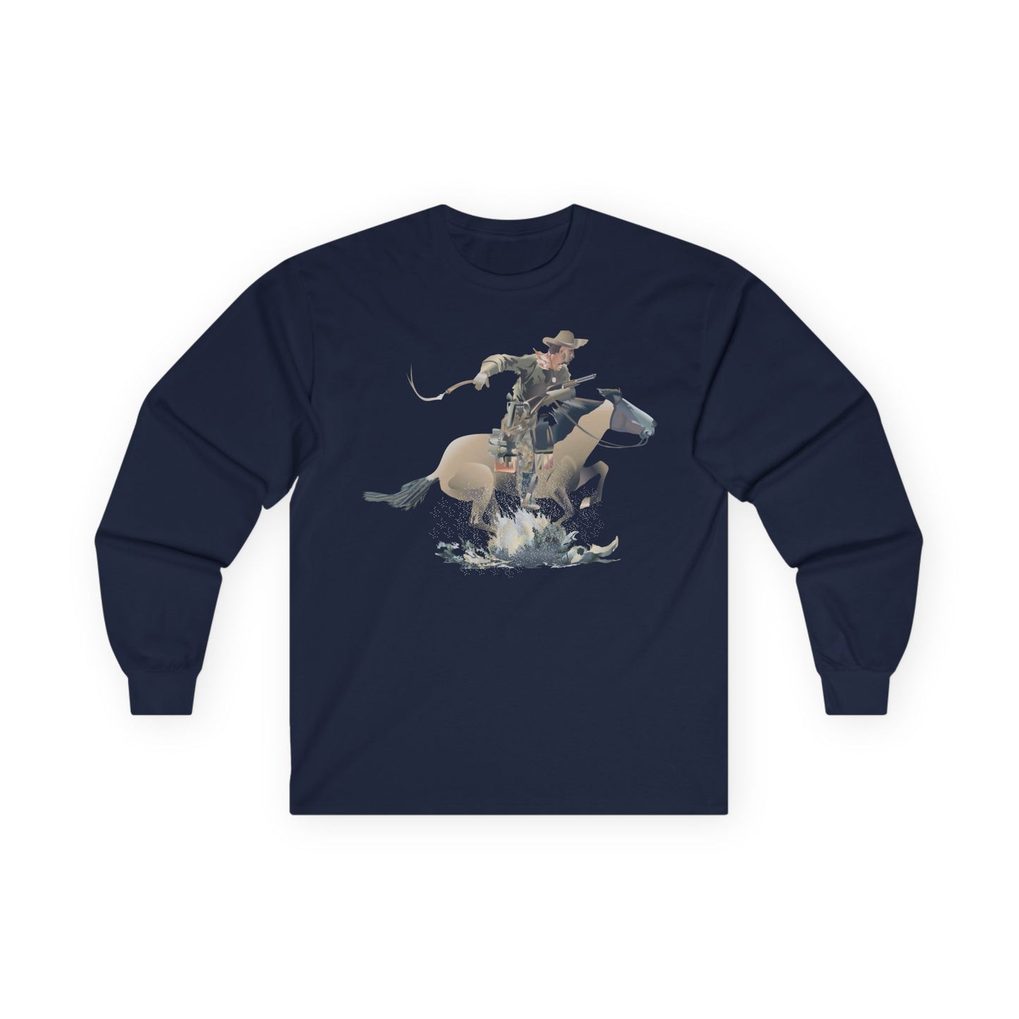Unisex Ultra Cotton Long Sleeve Tee - COWBOY