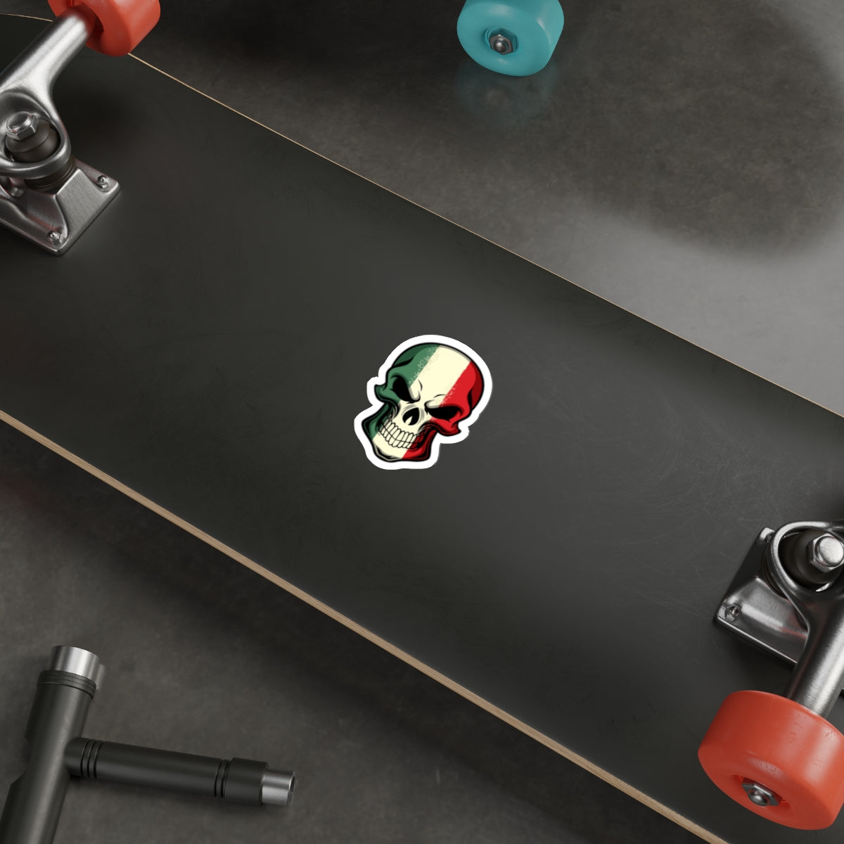 Die-cut stickers - Red White Green Skull