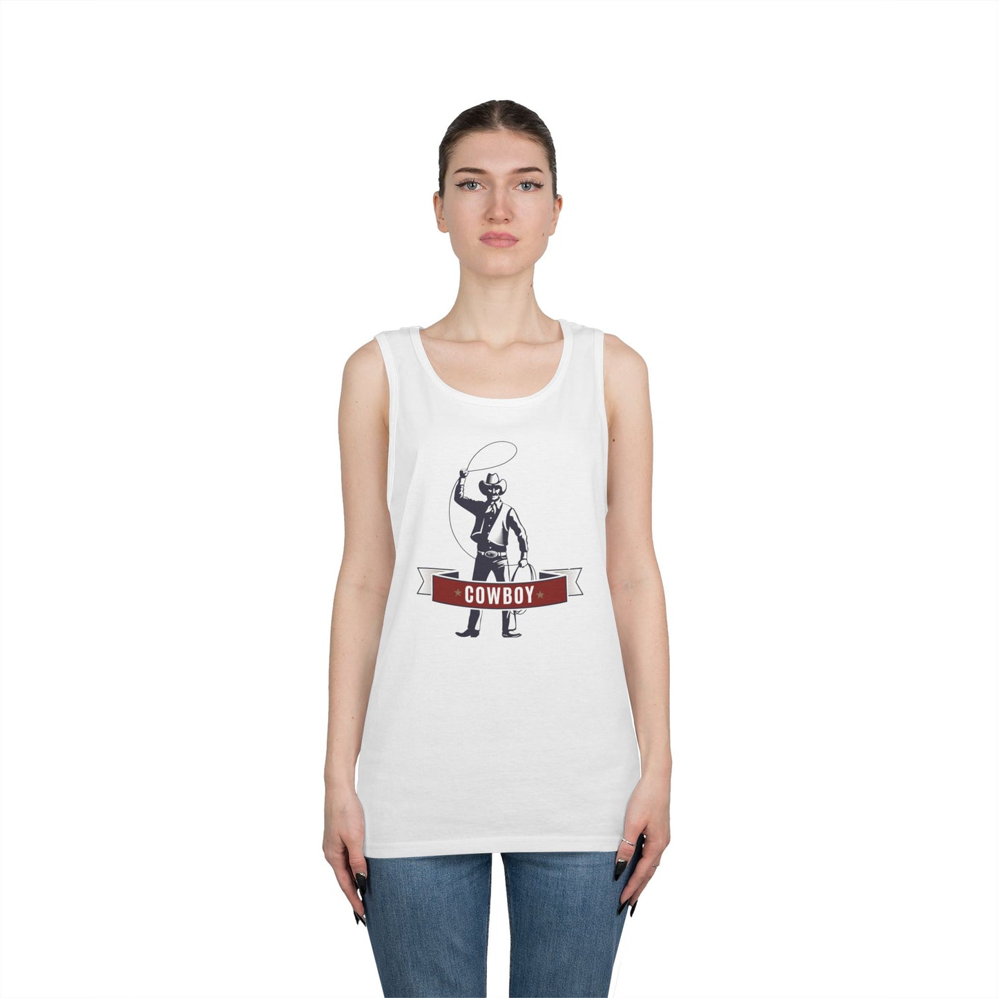 Unisex Heavy Cotton Tank Top - Cowboy - The Wild West
