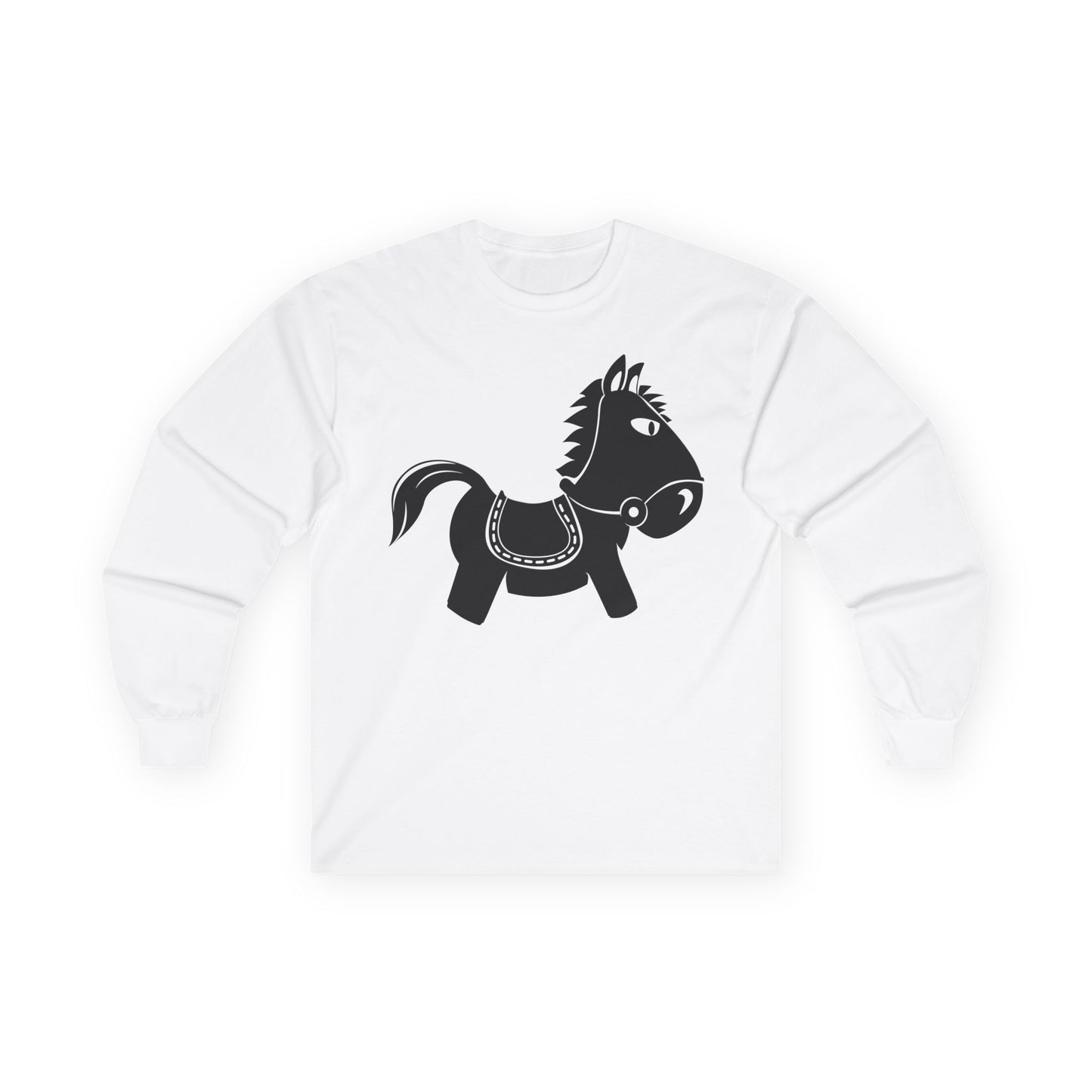 Unisex Ultra Cotton Long Sleeve Tee - Kids Rocking Horse X 300