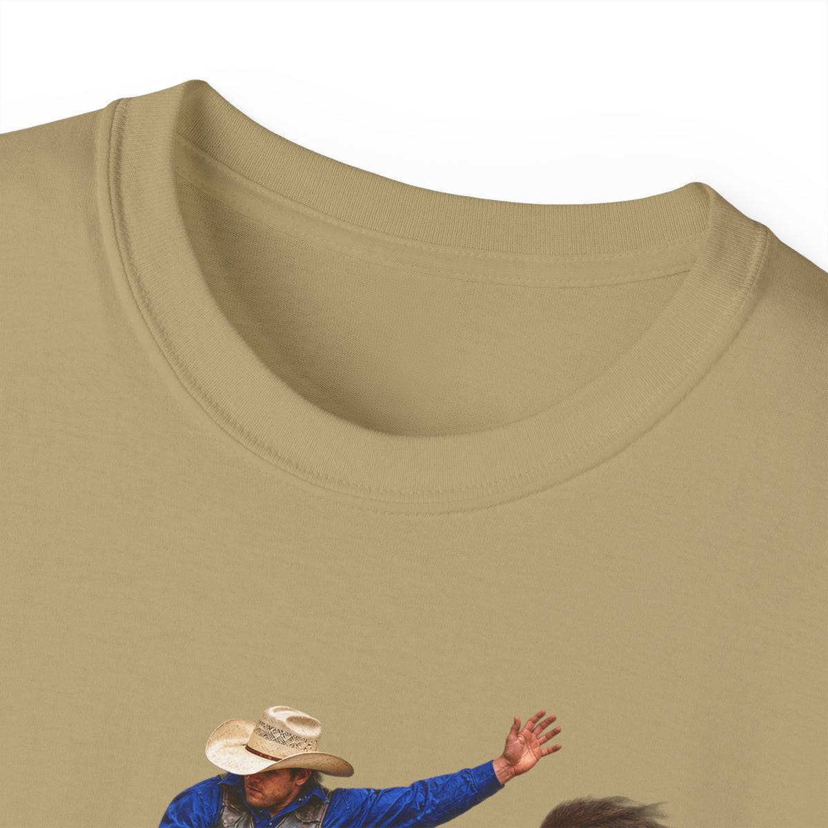 Unisex Ultra Cotton Tee - Cowboys - Bull Rider - Mid Ride - without Text - 3D Transparent