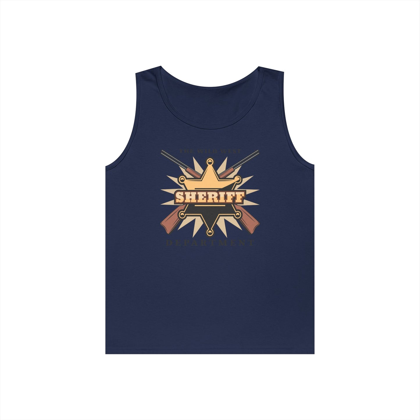 Unisex Heavy Cotton Tank Top - Western Cowboy - The Wild West - Sheriff Department