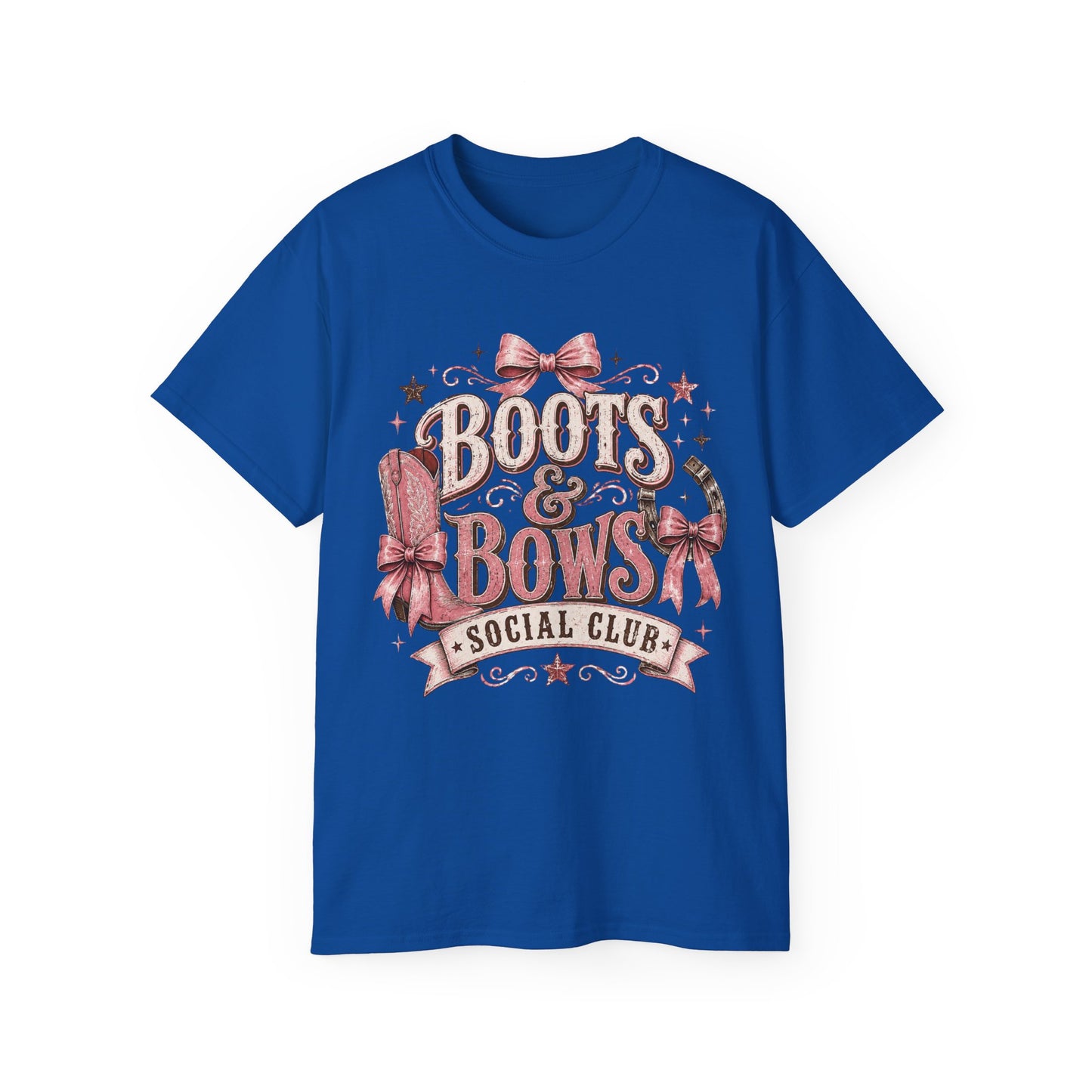 T-Shirt - Cowgirl boots and bows badge